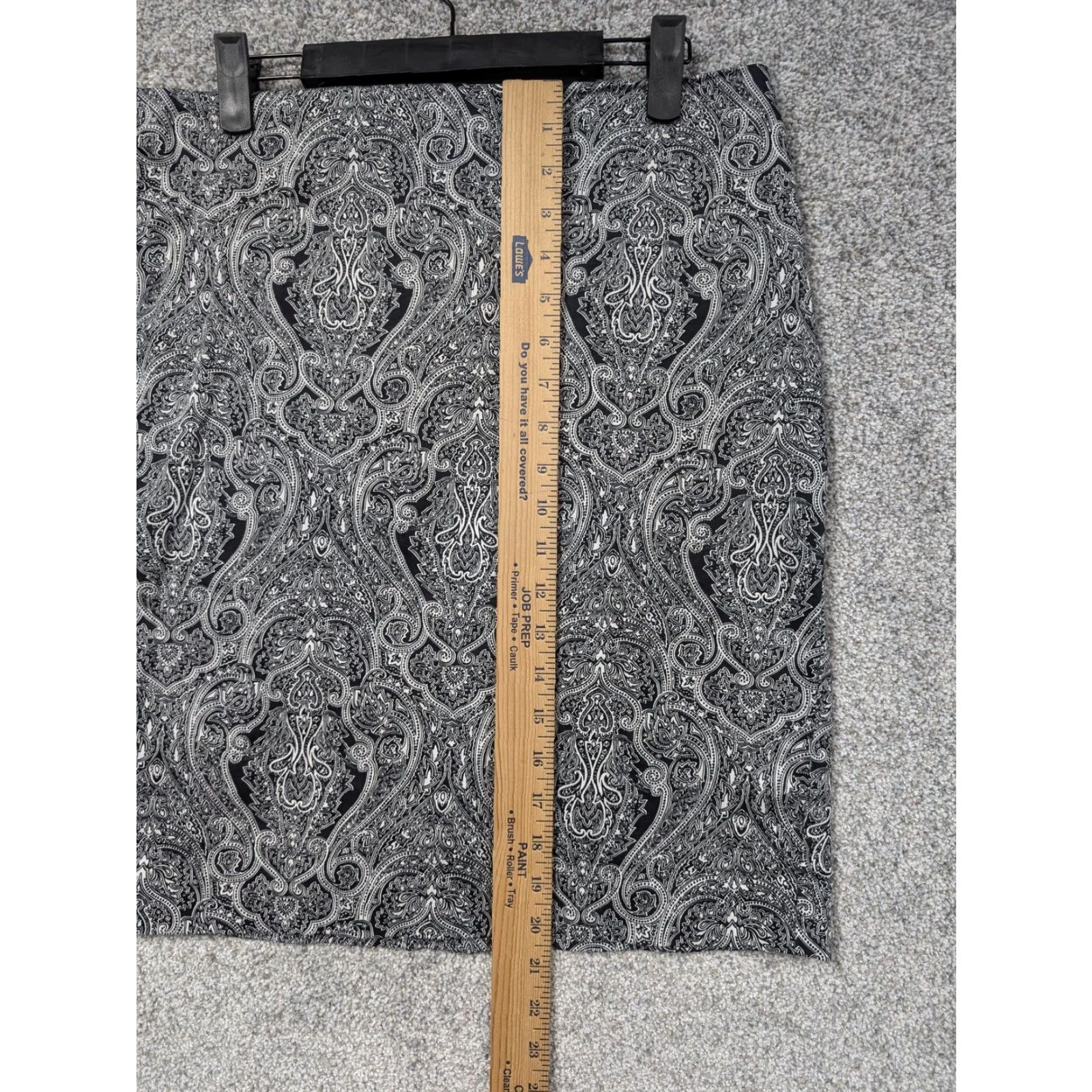 Talbots Talbots Petites Skirt 10P Womens Knee Length Black Paisley Stretch Office Workwear Vintage: No Size 32" / US 10 / IT 46 - 3 Thumbnail
