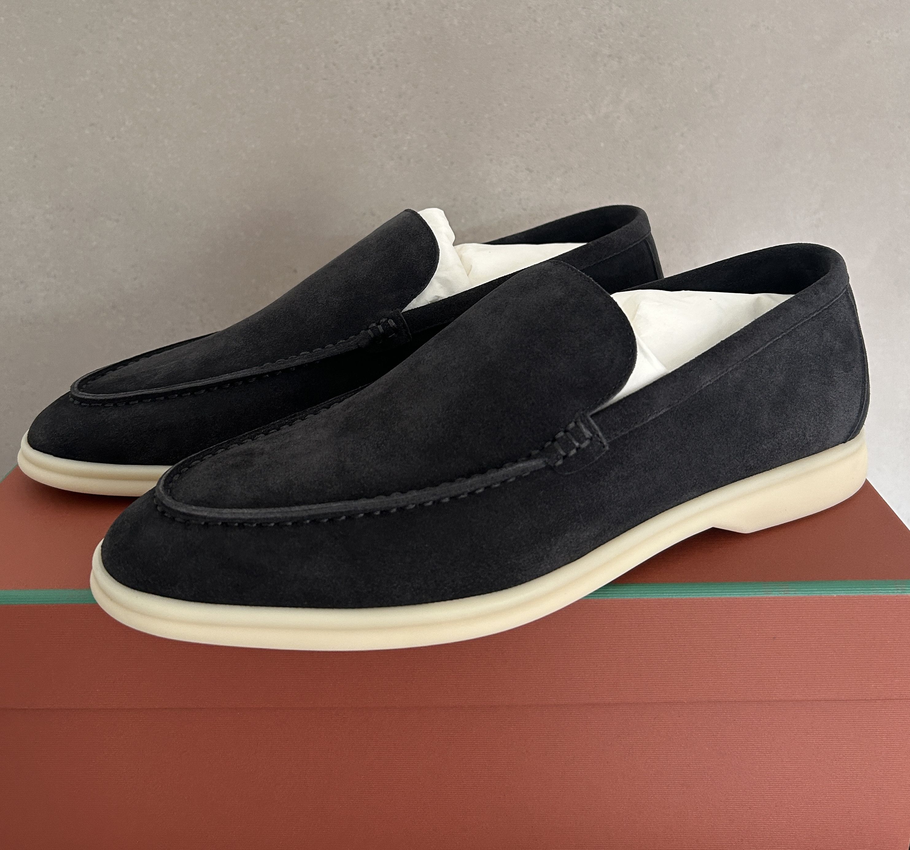 Loro Piana Loro Piana Summer Walk Mokassin Shoes 42 Navy Blue 