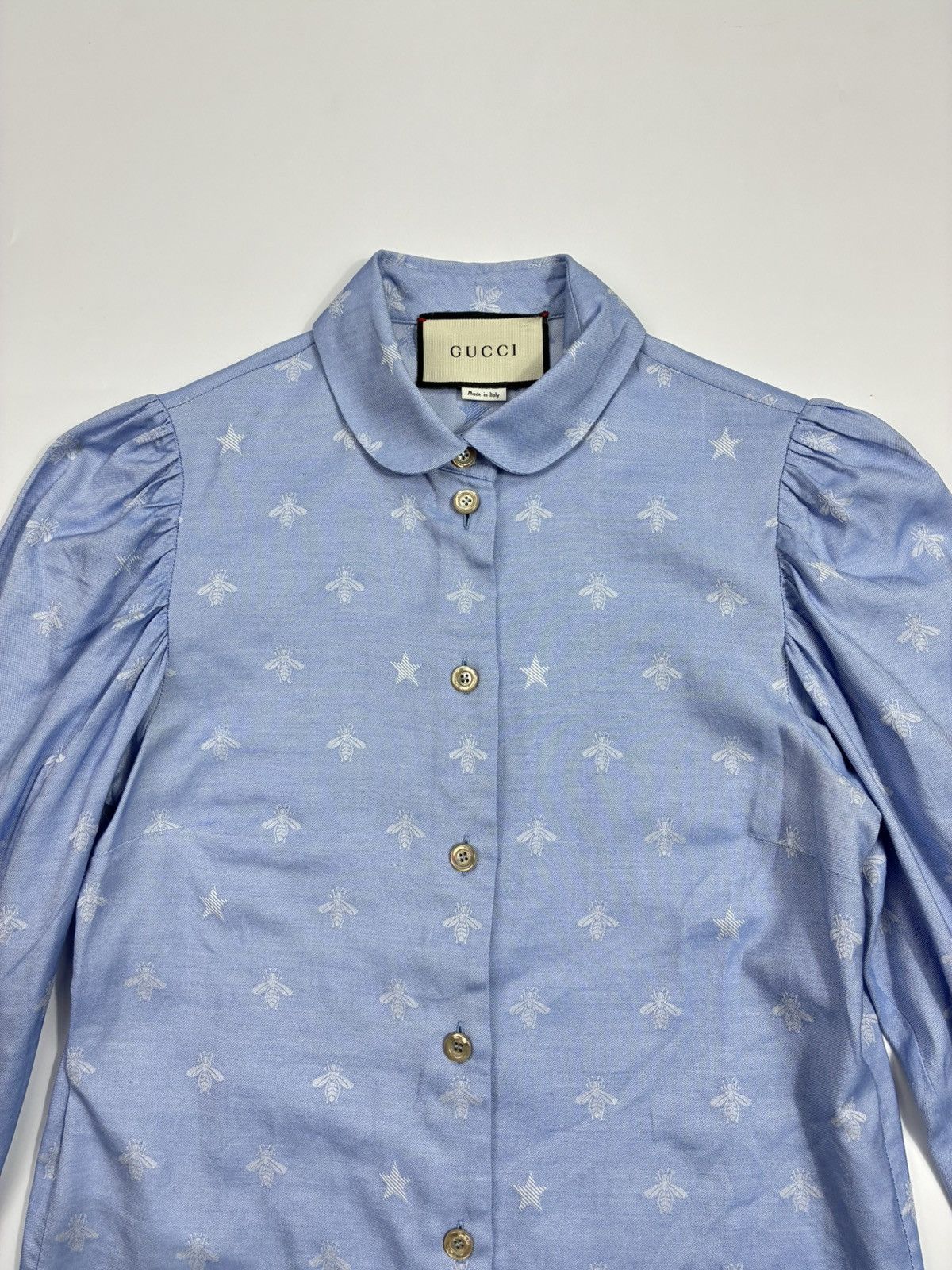 Gucci Gucci - Alessandro Michele Bee & Star Jacquard Blouse Size XS / US 0-2 / IT 36-38 - 3 Thumbnail