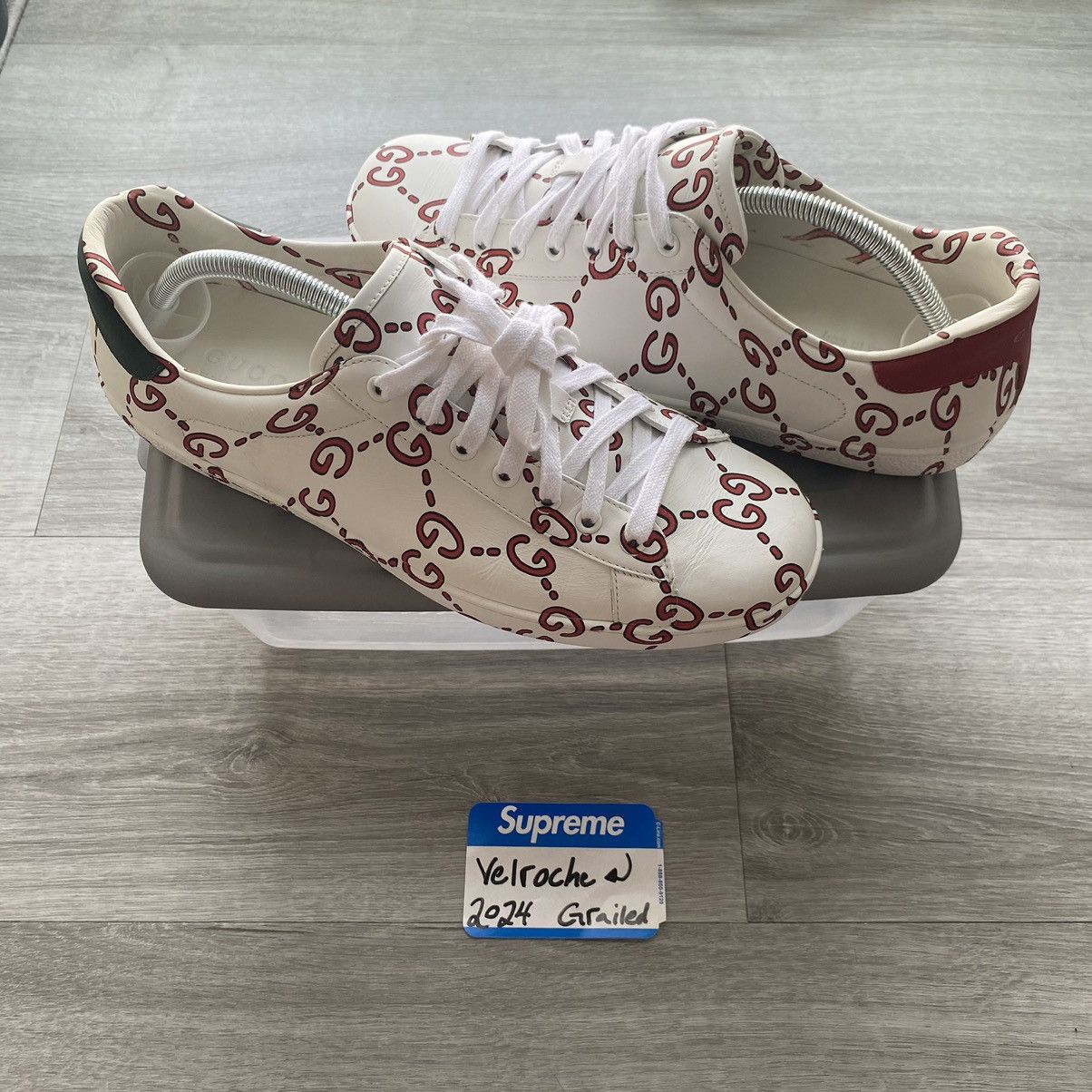 Gucci Gucci Ace All Over Print Low Top Size US 10 / EU 43 - 2 Thumbnail