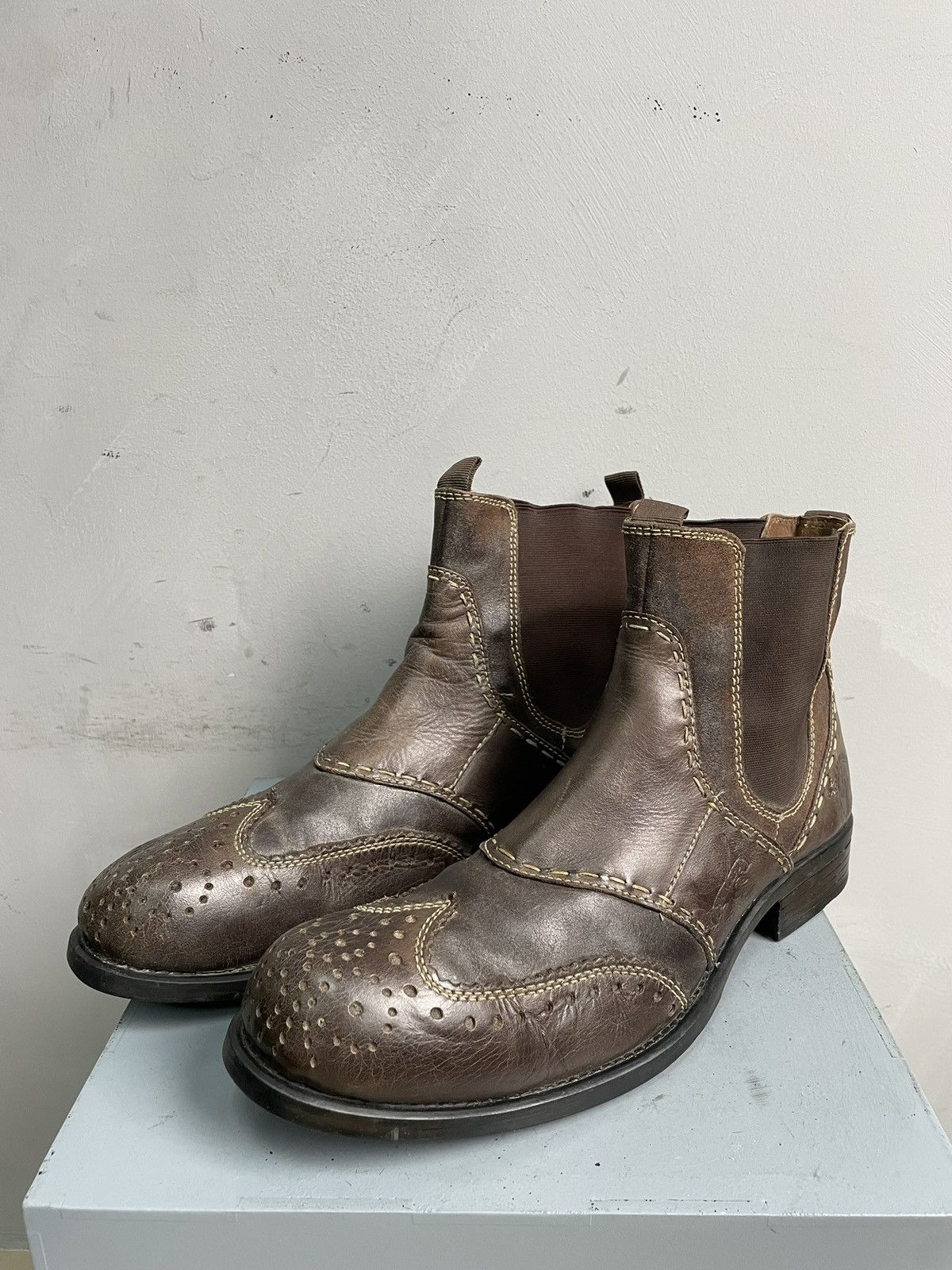 Undercover Rare brown leather platform boots hype brogue guidi style Size US 11 / EU 44 - 1 Thumbnail