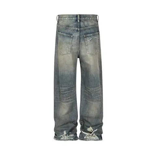 Japanese Brand × Jean Washed Dirty Distressed jeans trousers y2k Size US 34 / EU 50 - 2 Thumbnail