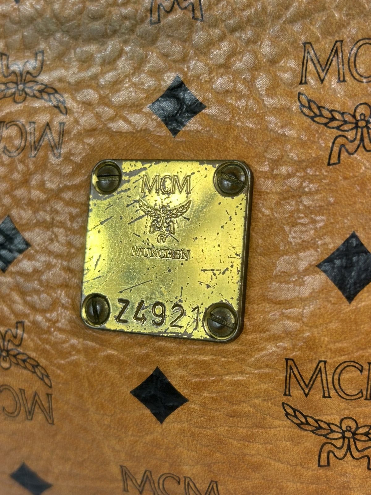 MCM MCM Cognac Leather Clutch Bag Size ONE SIZE - 4 Thumbnail