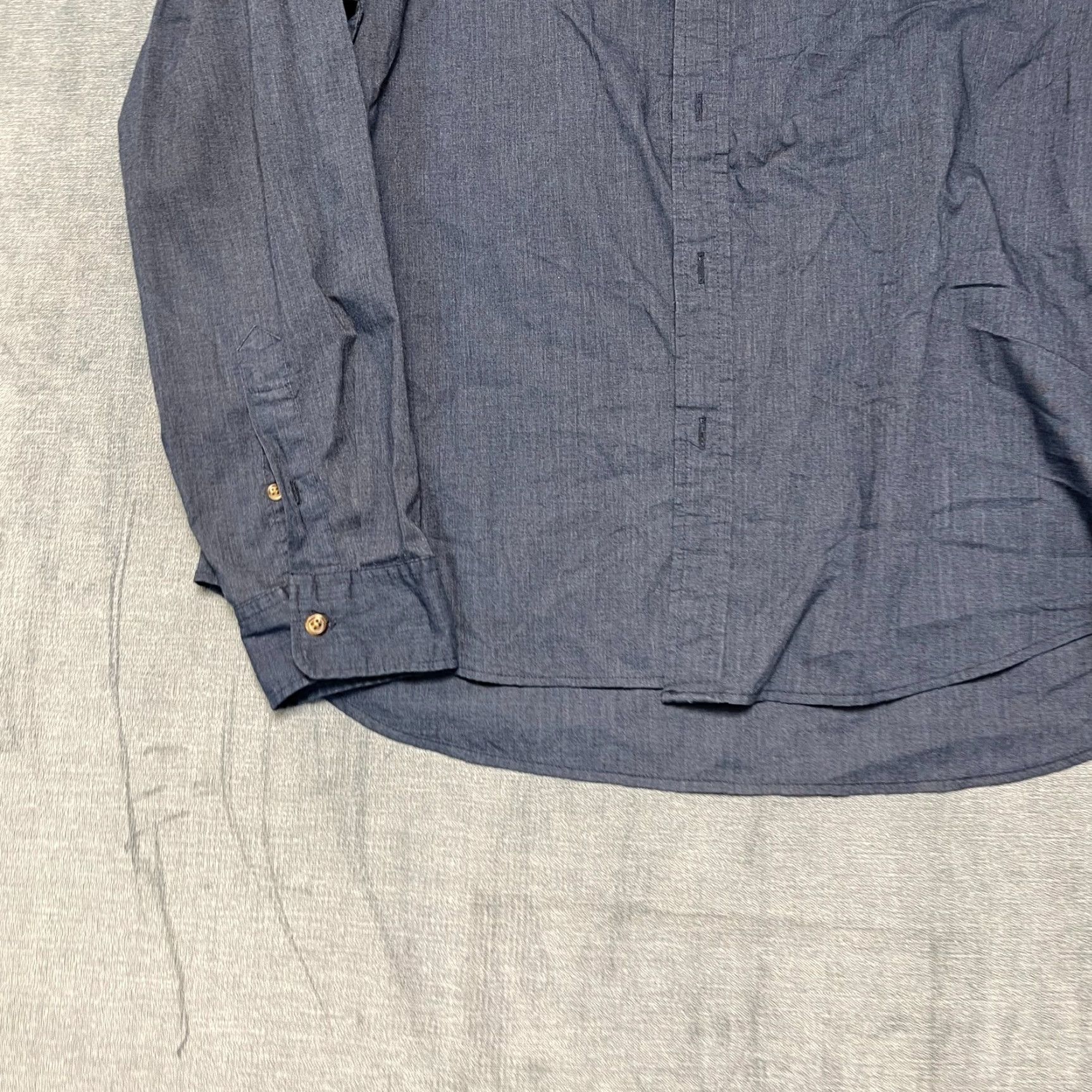 Old Navy Old Navy Shirt Mens XL Gray Everyday Cotton Built In Flex Regular Fit Button Up Size US XL / EU 56 / 4 - 3 Thumbnail