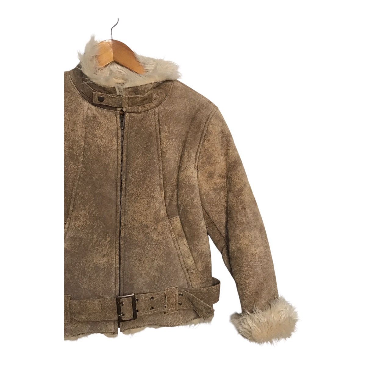 Japanese Brand 🌎 Blue Planet Leather Lined Fur Brown Jacket Size US S / EU 44-46 / 1 - 4 Thumbnail