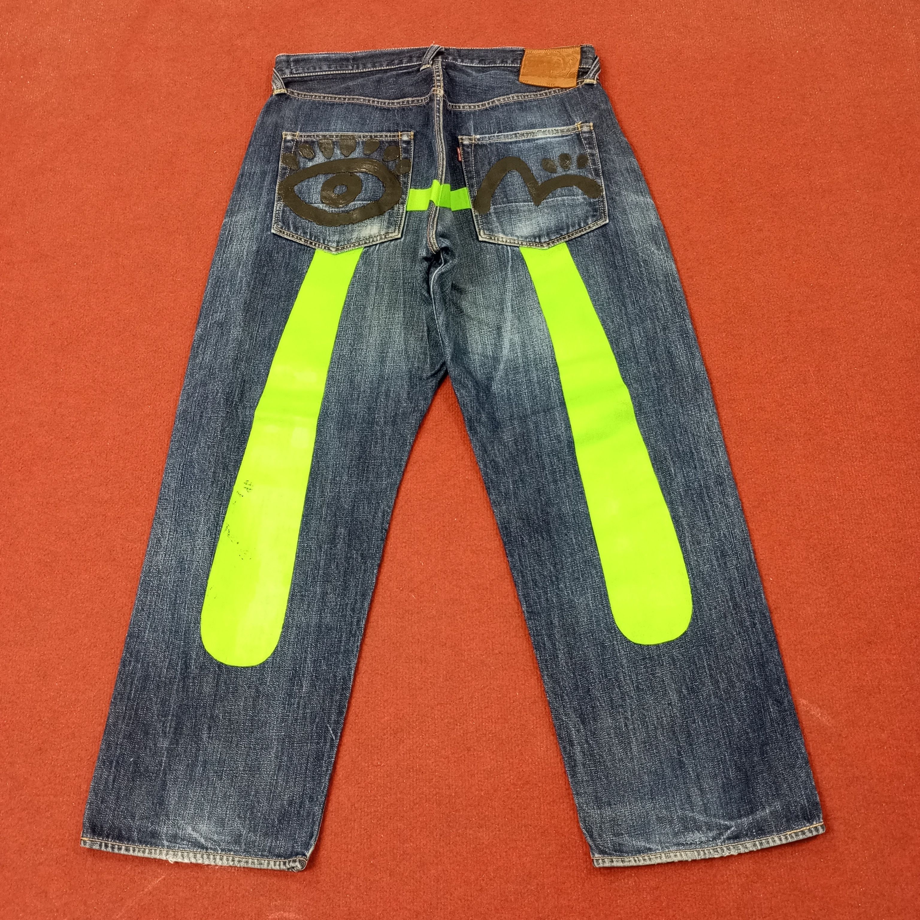 Japanese Brand Vintage Evisu Yamane Japanese Brand Custom Jeans c244n15 Size US 35 - 1 Thumbnail