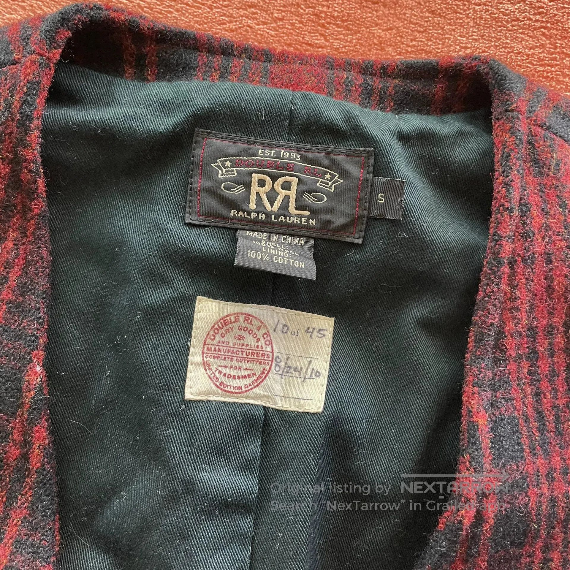 RRL Ralph Lauren RRL Ralph Lauren Limited Hunting Vest. Size US S / EU 44-46 / 1 - 3 Thumbnail