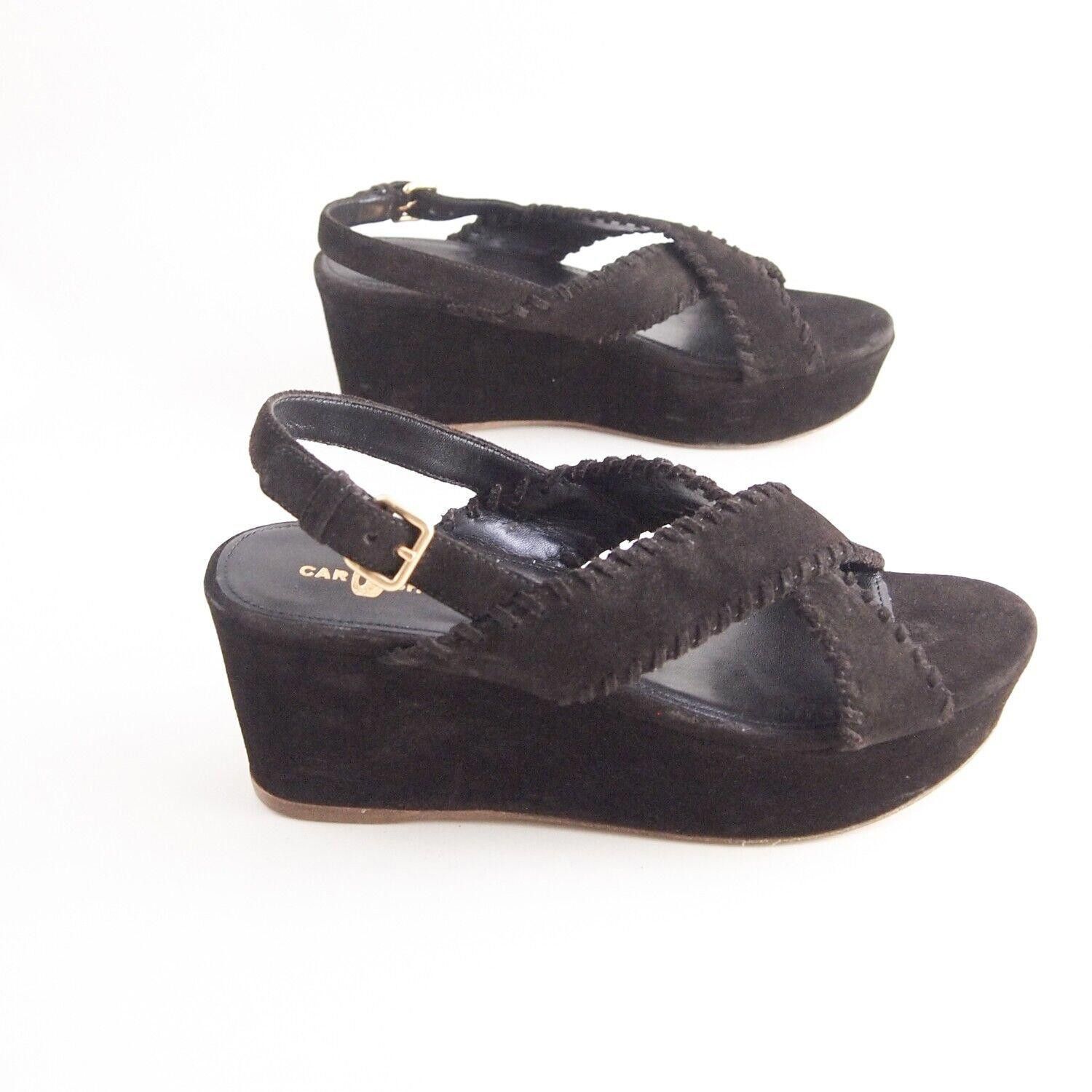 Car Shoe Car Shoe by Prada Wedge Sandals Brown Suede Size US 9 EU 39 Size US 9 / IT 39 - 5 Thumbnail