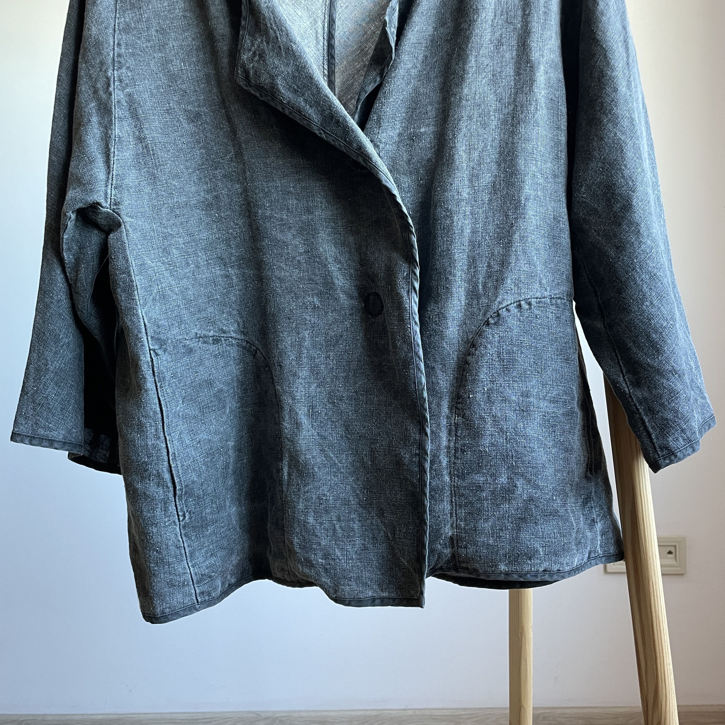 OSKA OSKA Womens Stone Washed Linen Jacket Size 3 Size M / US 6-8 / IT 42-44 - 6 Thumbnail