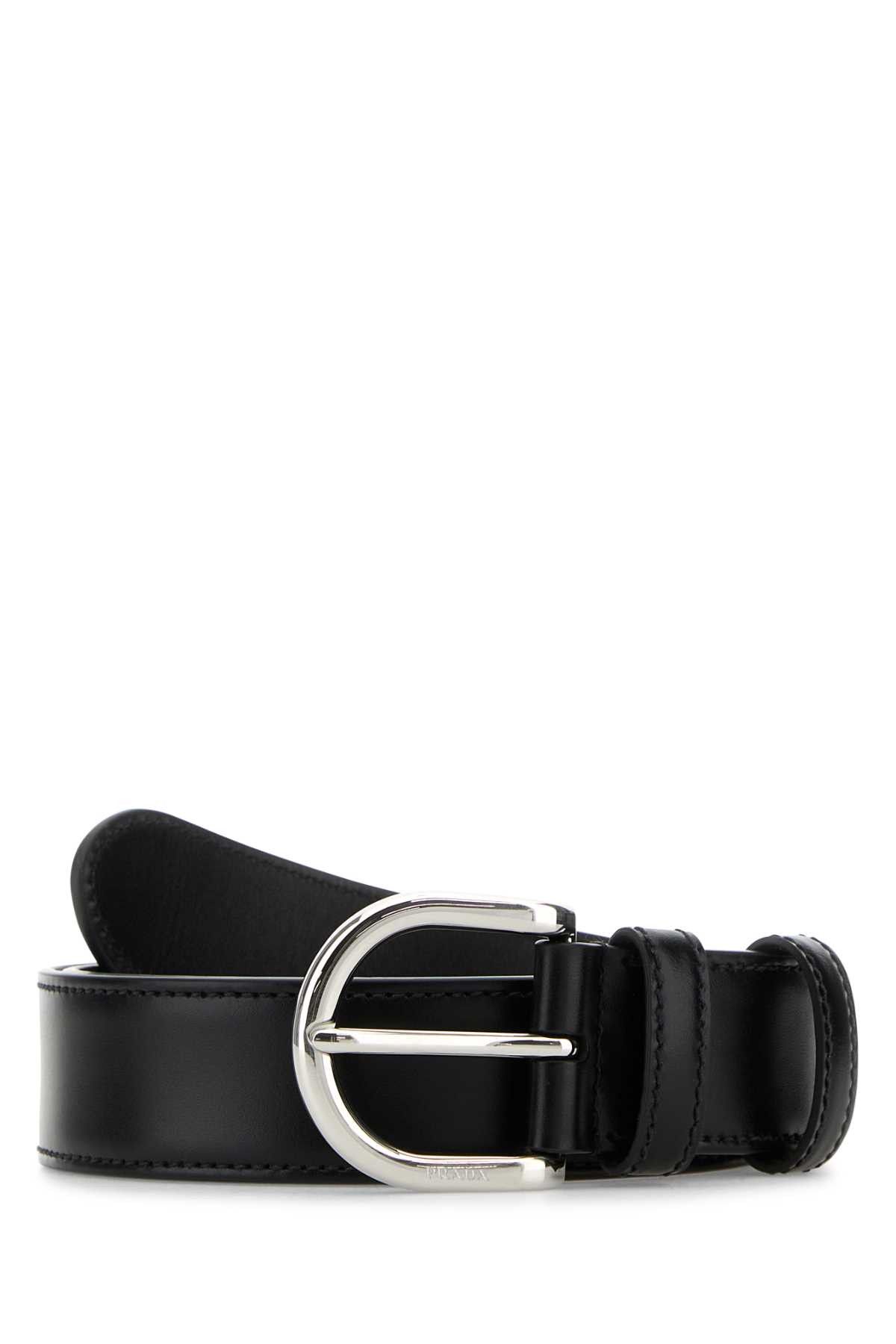 Prada Black Leather Belt Size ONE SIZE - 1 Thumbnail