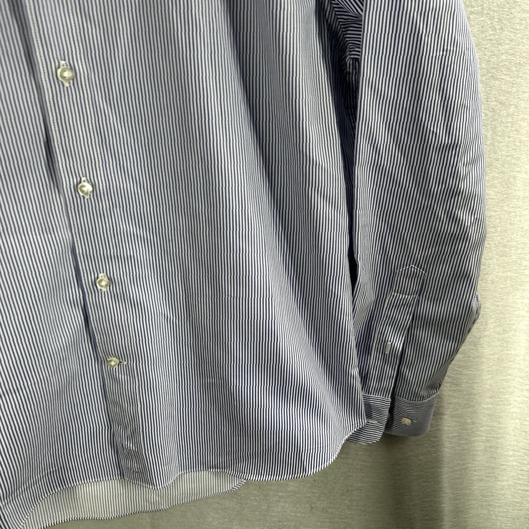 Suitsupply Suitsupply Shirt Men's Small Blue Striped Egyptian Cotton Extra Slim Fit Preppy Size US S / EU 44-46 / 1 - 6 Thumbnail