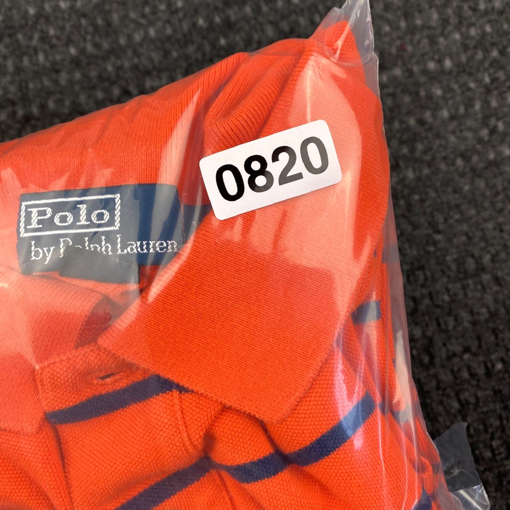 Polo Ralph Lauren VINTAGE Polo Ralph Lauren Polo Shirt Short Sleeve Pony Orange Navy Blue 90s XL Men's Classic Casual Shirt Size US XL / EU 56 / 4 - 7 Thumbnail