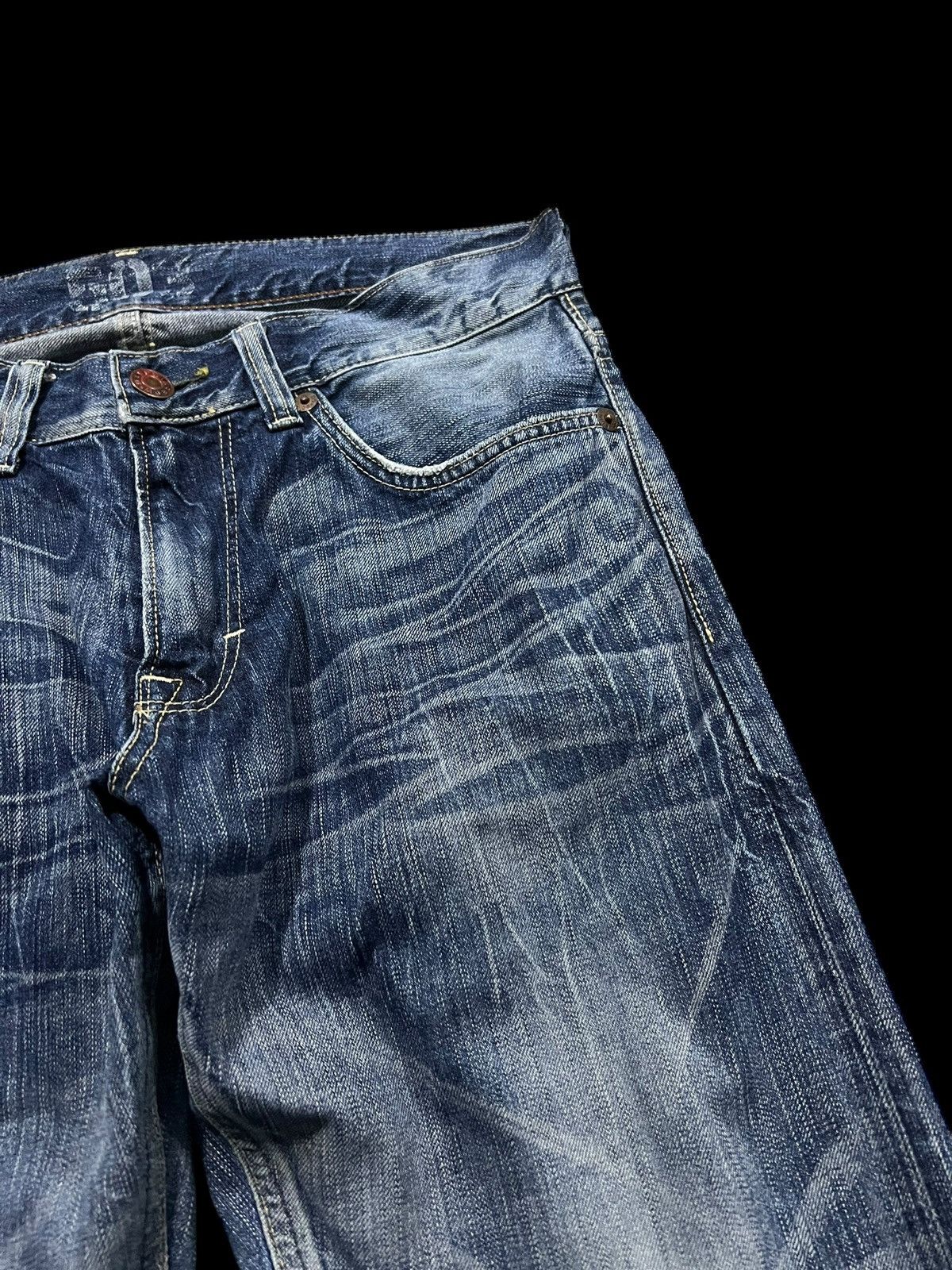 Edwin × If Six Was Nine × Le Grande Bleu (L.G.B.) VINTAGE EDWIN 503 BLUE TRIP WASHED JEANS Size US 33 - 8 Thumbnail