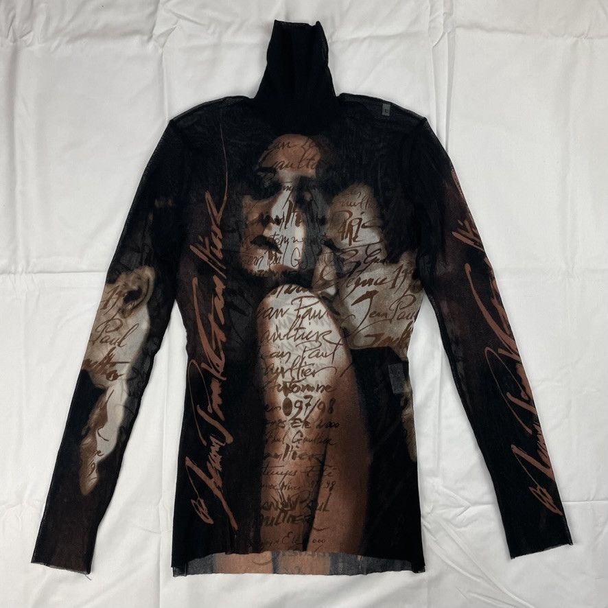 Jean Paul Gaultier AW1997 Jean Paul Gaultier Kissing Lovers Mesh Top Vintage Size US L / EU 52-54 / 3 - 1 Thumbnail