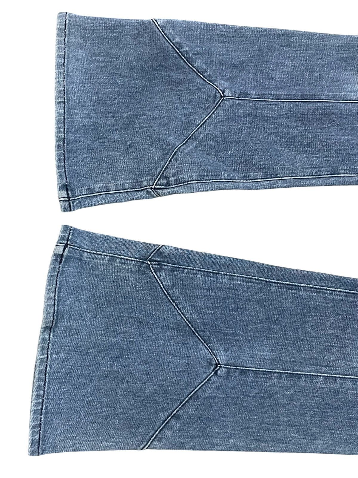 If Six Was Nine × Japanese Brand × Le Grande Bleu (L.G.B.) Super Flared Tribal Layered Jeans By Vivayou Size US 29 - 5 Thumbnail