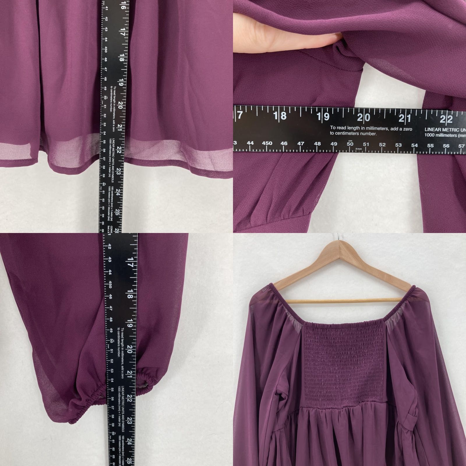 Torrid Torrid Blouse Womens L Purple Fairy Gothic NWT Peplum Chiffon Long Sleeve Tunic History: 00 (M/L) Size L / US 10 / IT 46 - 8 Thumbnail