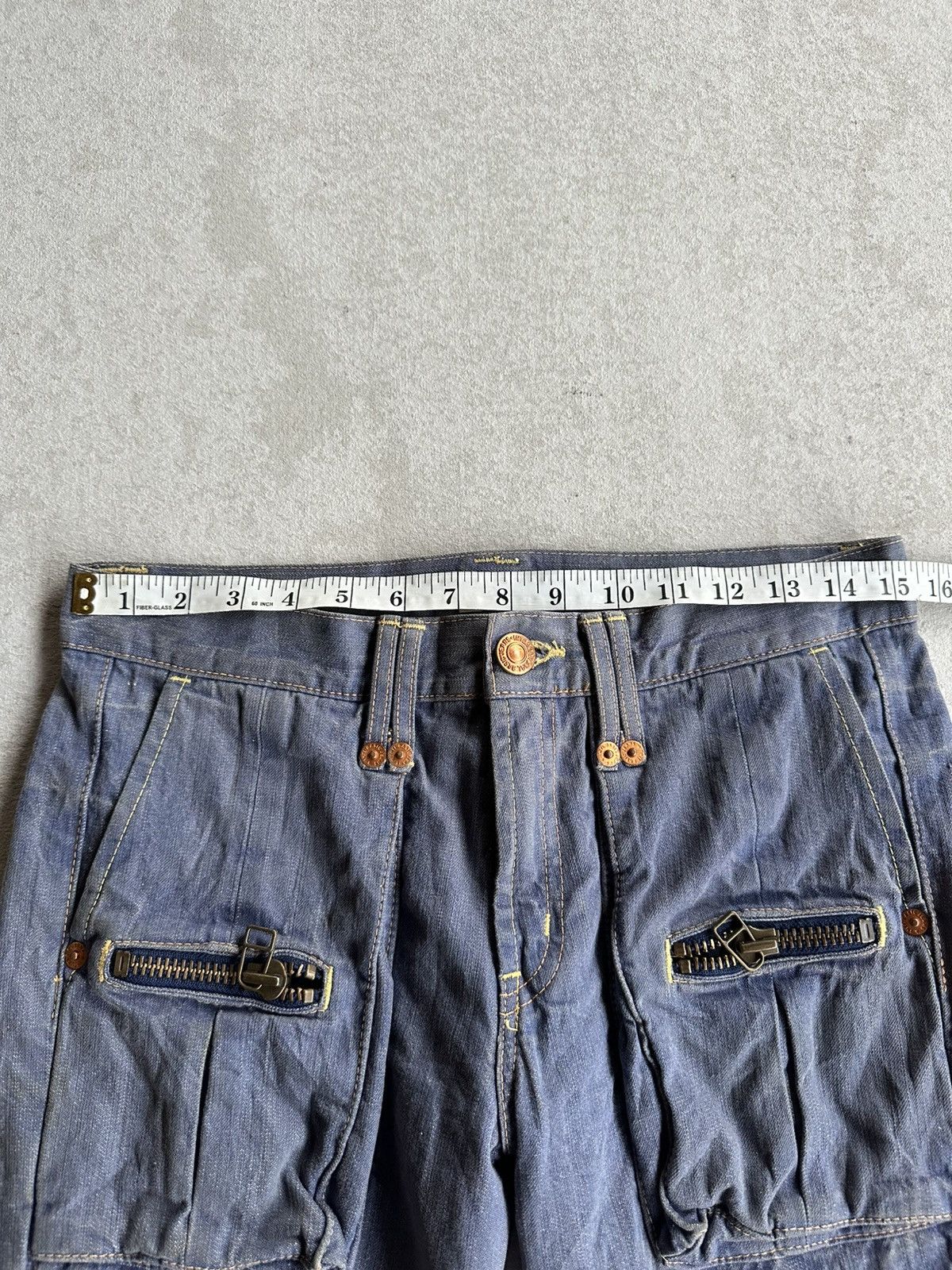 Japanese Brand SEND OFFERS 🩸 LUCY Jeans Big Pocket Denim RARE Ankle Pants Size US 30 / EU 46 - 10 Thumbnail