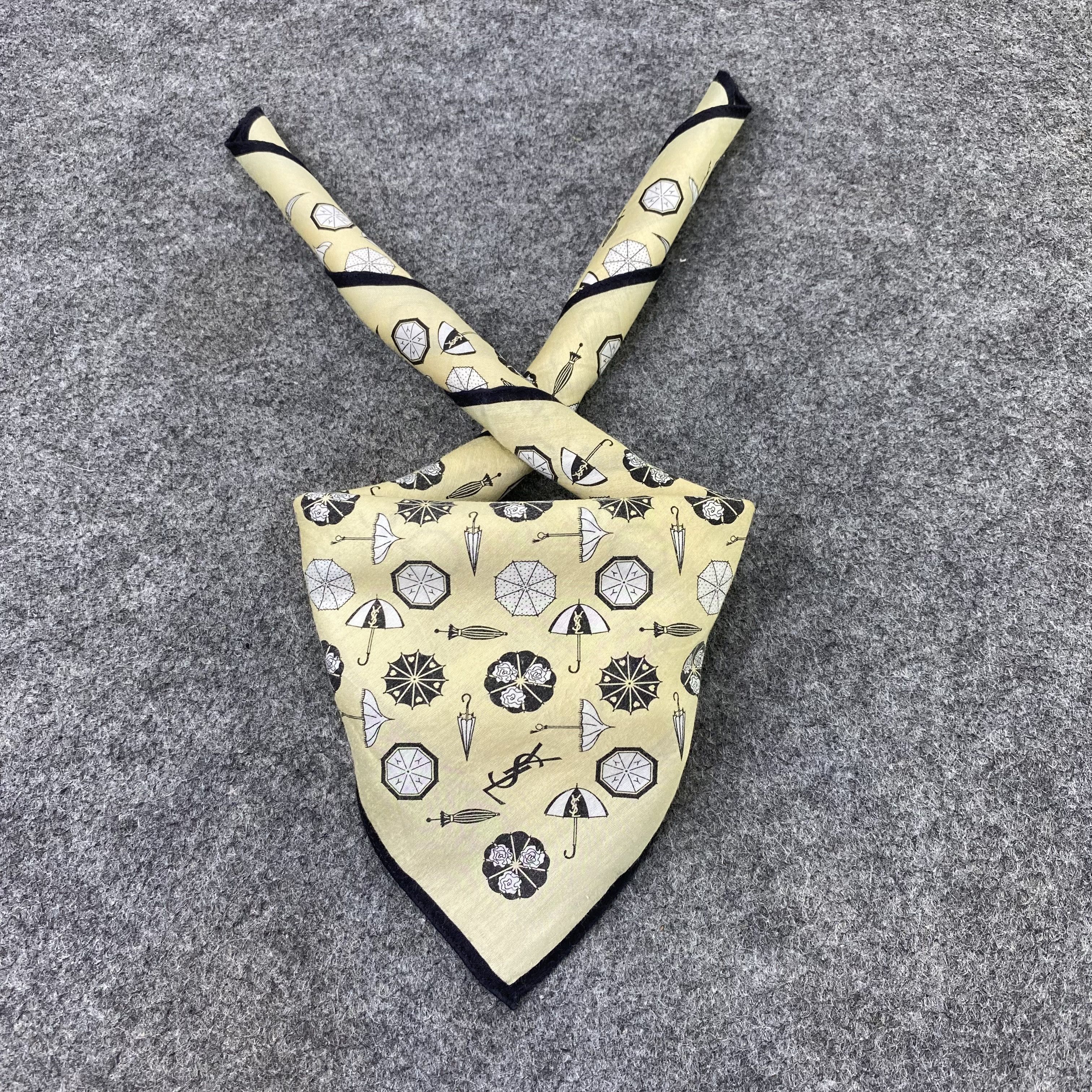 Yves Saint Laurent YSL Handkerchief Neckerchief Bandana-B1814 Size ONE SIZE - 2 Thumbnail