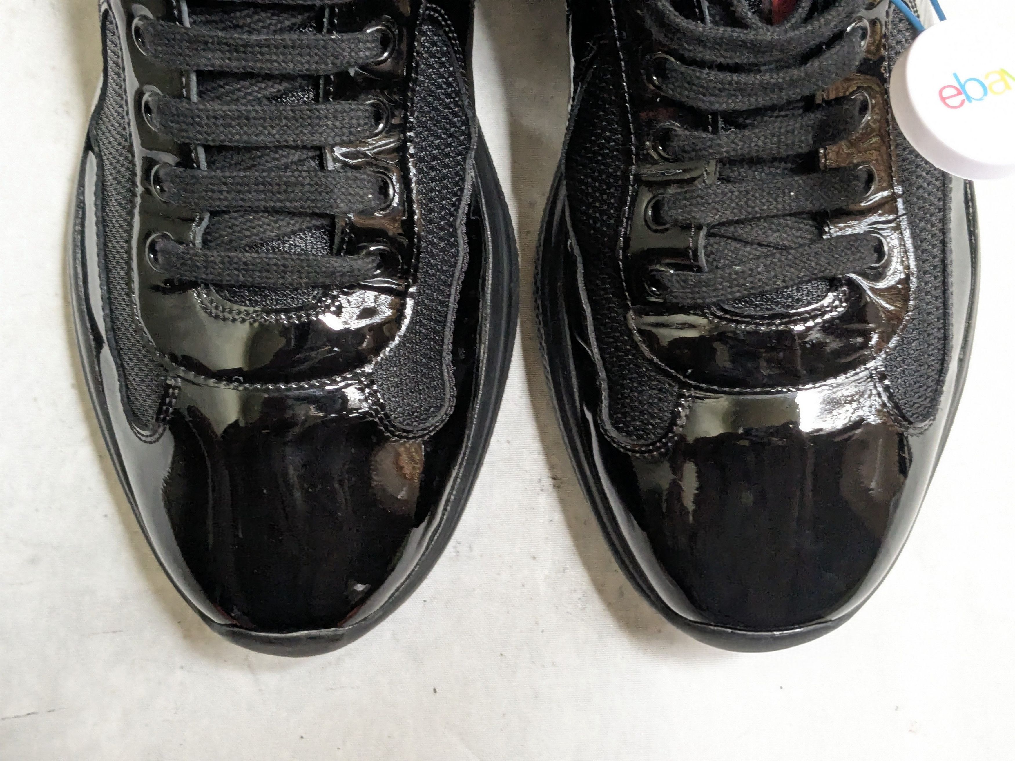 Prada Prada America's Cup Sneakers Black Patent Leather 11 Low Top Size US 11 / EU 44 - 2 Thumbnail