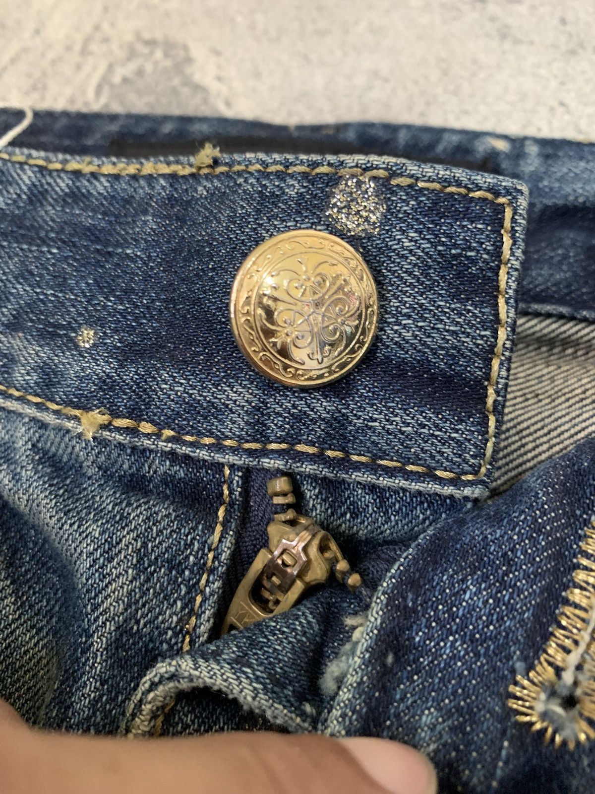 If Six Was Nine 🐍 LAGUST Distressed Flared Denim - If Six Was Nine LGB Style Size US 32 / EU 48 - 8 Thumbnail