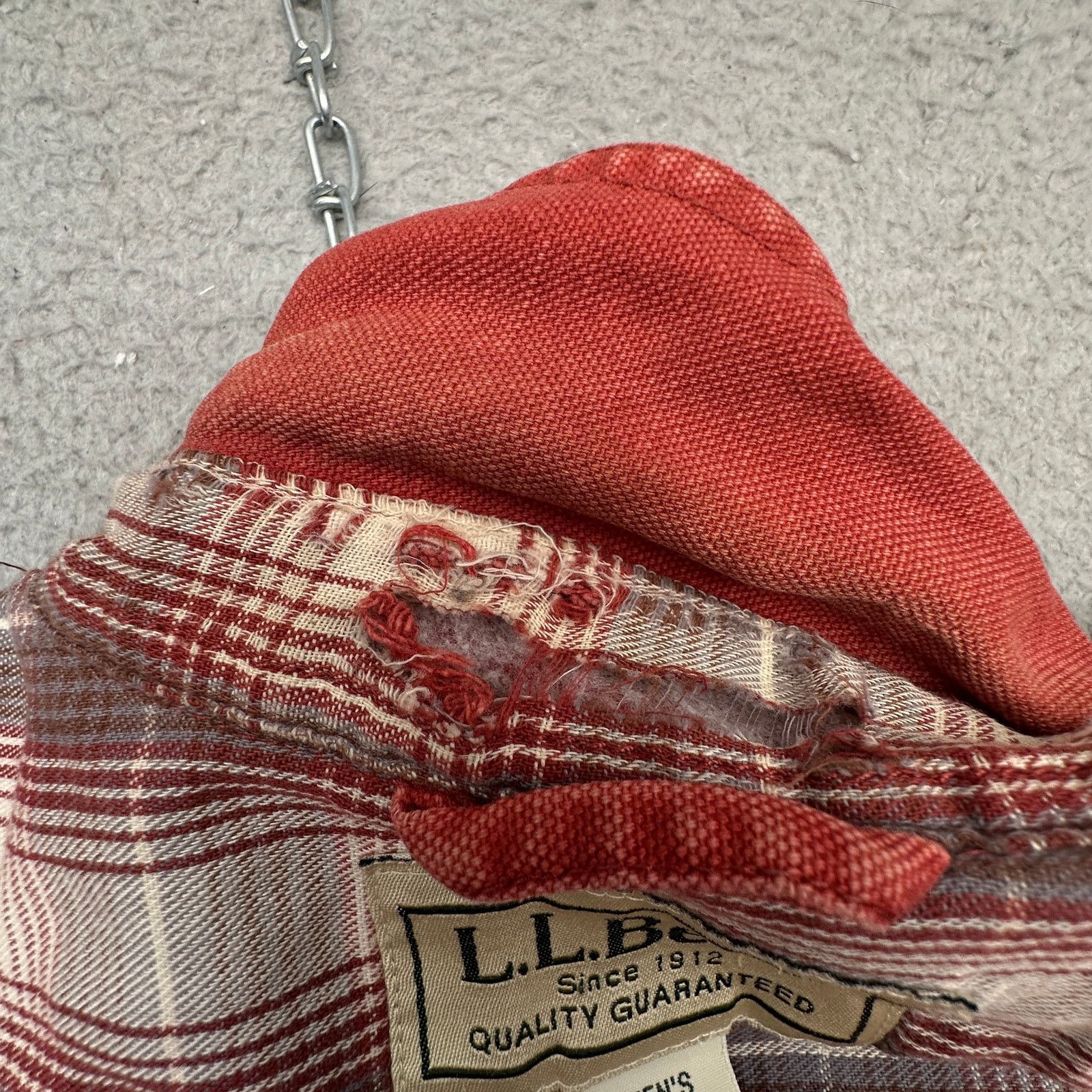 L.L. Bean LL Bean Canvas Plaid Lined Shirt XLT Button Up Distressed Size US XL / EU 56 / 4 - 7 Thumbnail