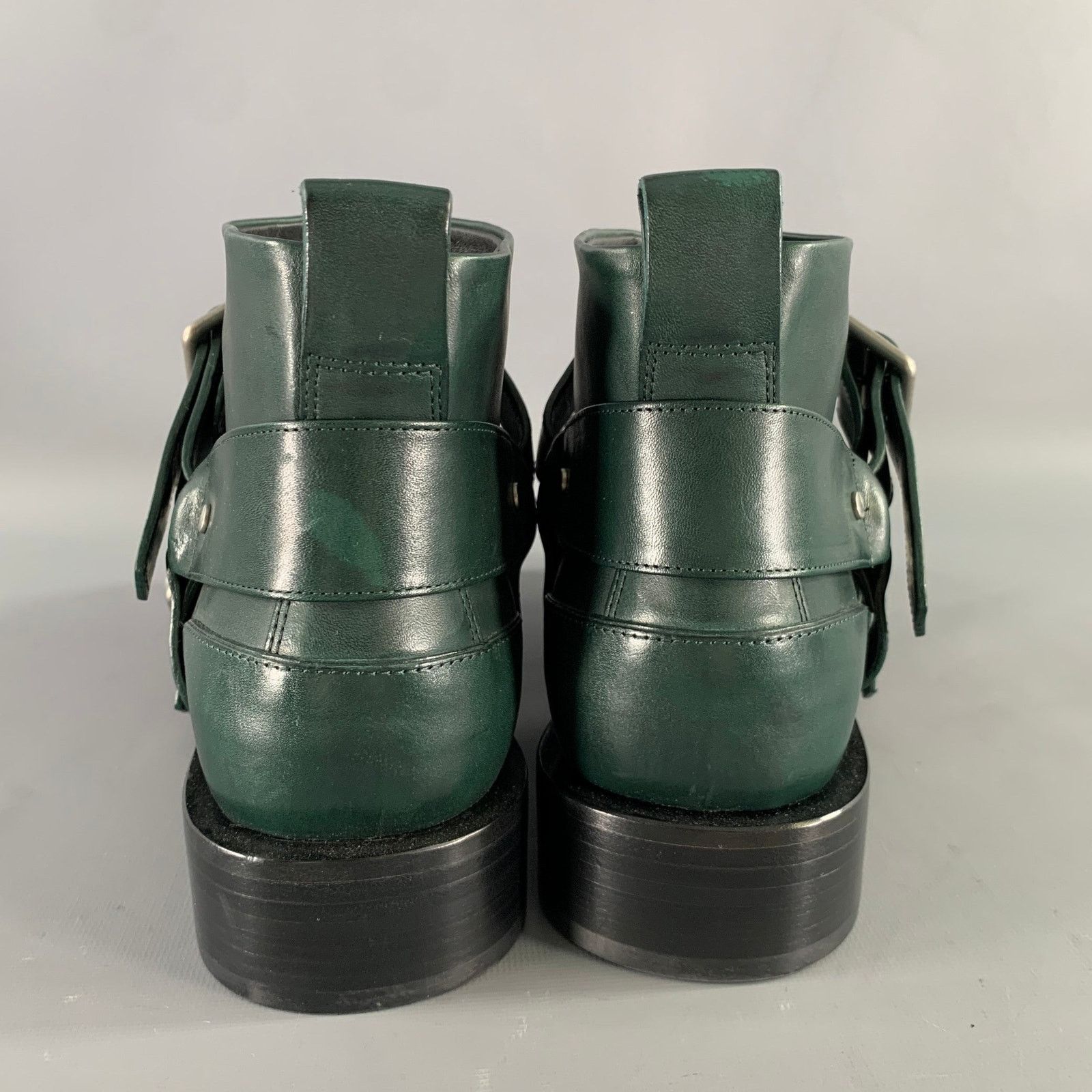 Burberry BURBERRY Size 8.5 Green Leather Pull On Boots Size US 8.5 / EU 41-42 - 3 Thumbnail