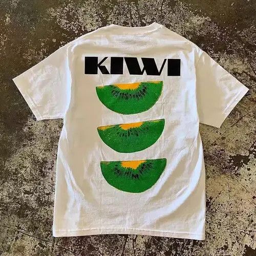 VIBE Kihara x Hada White casual retro kiwi print t-shirt Size US M / EU 48-50 / 2 - 7 Thumbnail