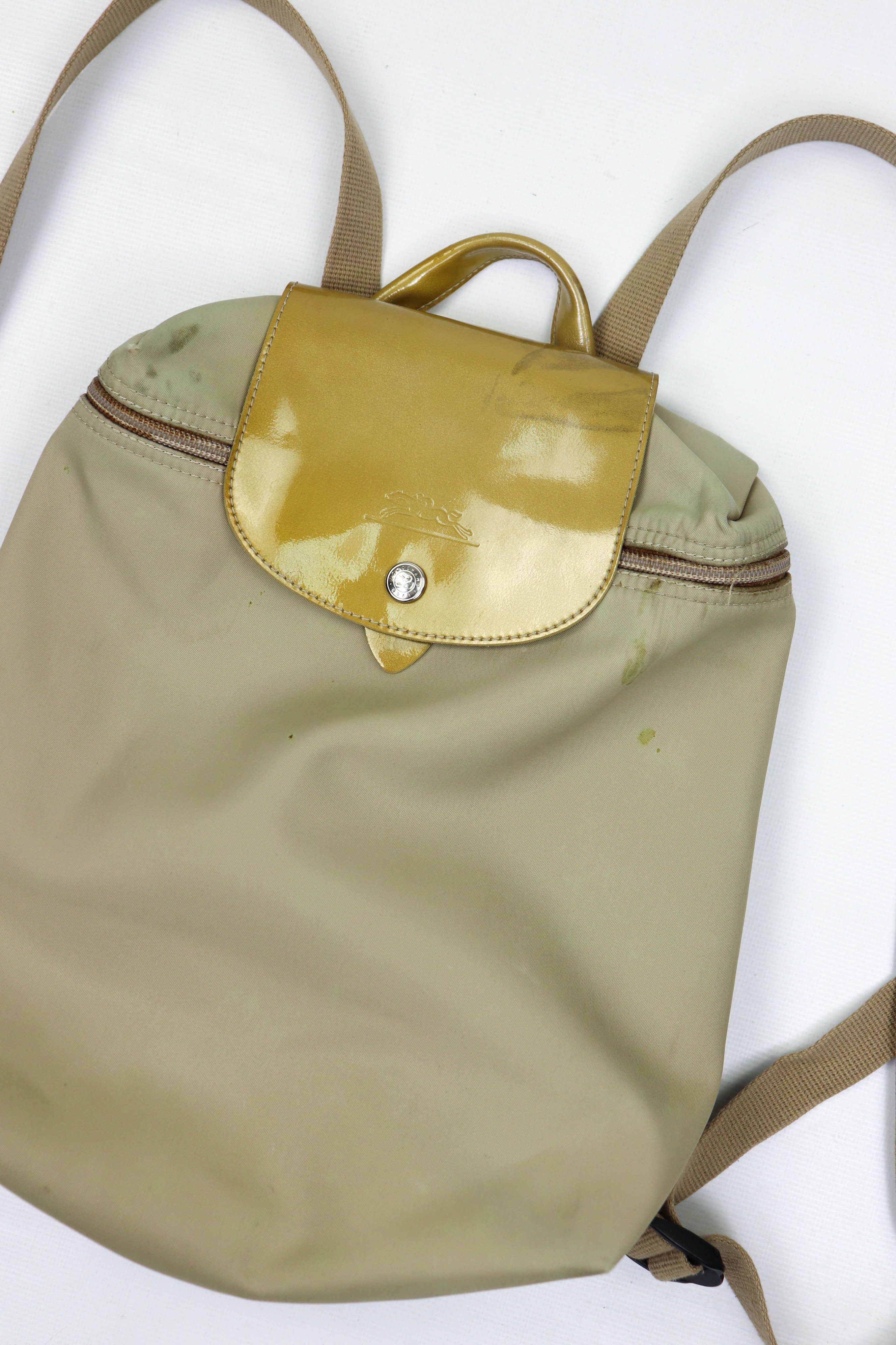 Longchamp Longchamp Paris Vintage 90s Beige Nylon Small Backpack Bag Size ONE SIZE - 6 Thumbnail