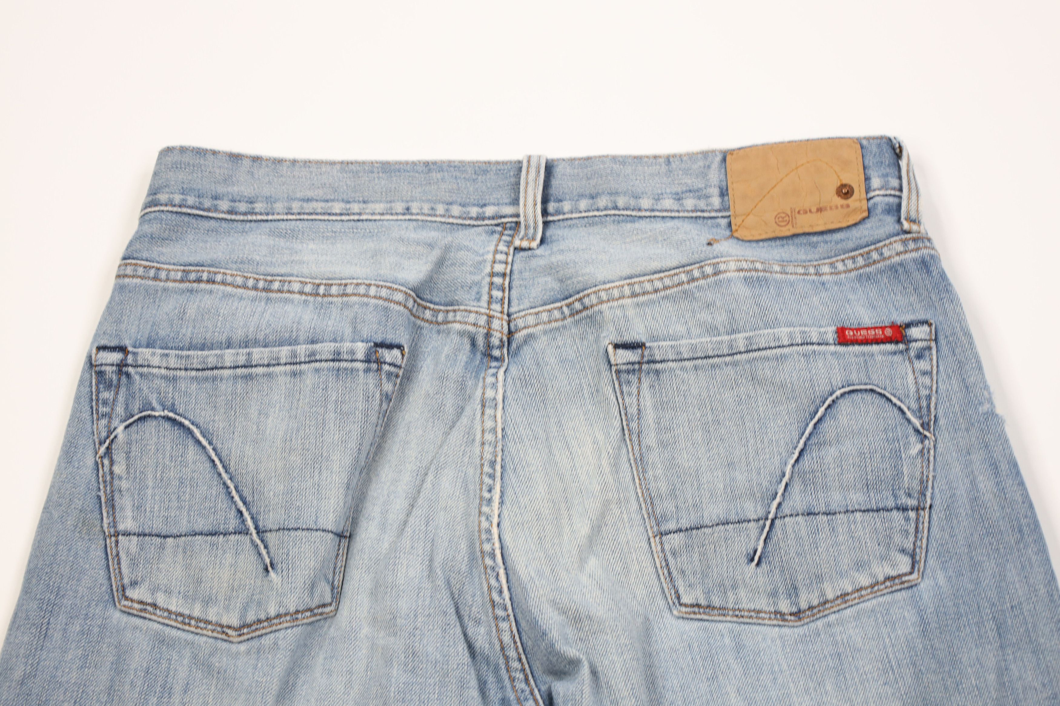 Guess Vintage 90s Y2K Guess Jeans Flared Wide Leg Denim Jeans Blue Size US 34 / EU 50 - 10 Thumbnail