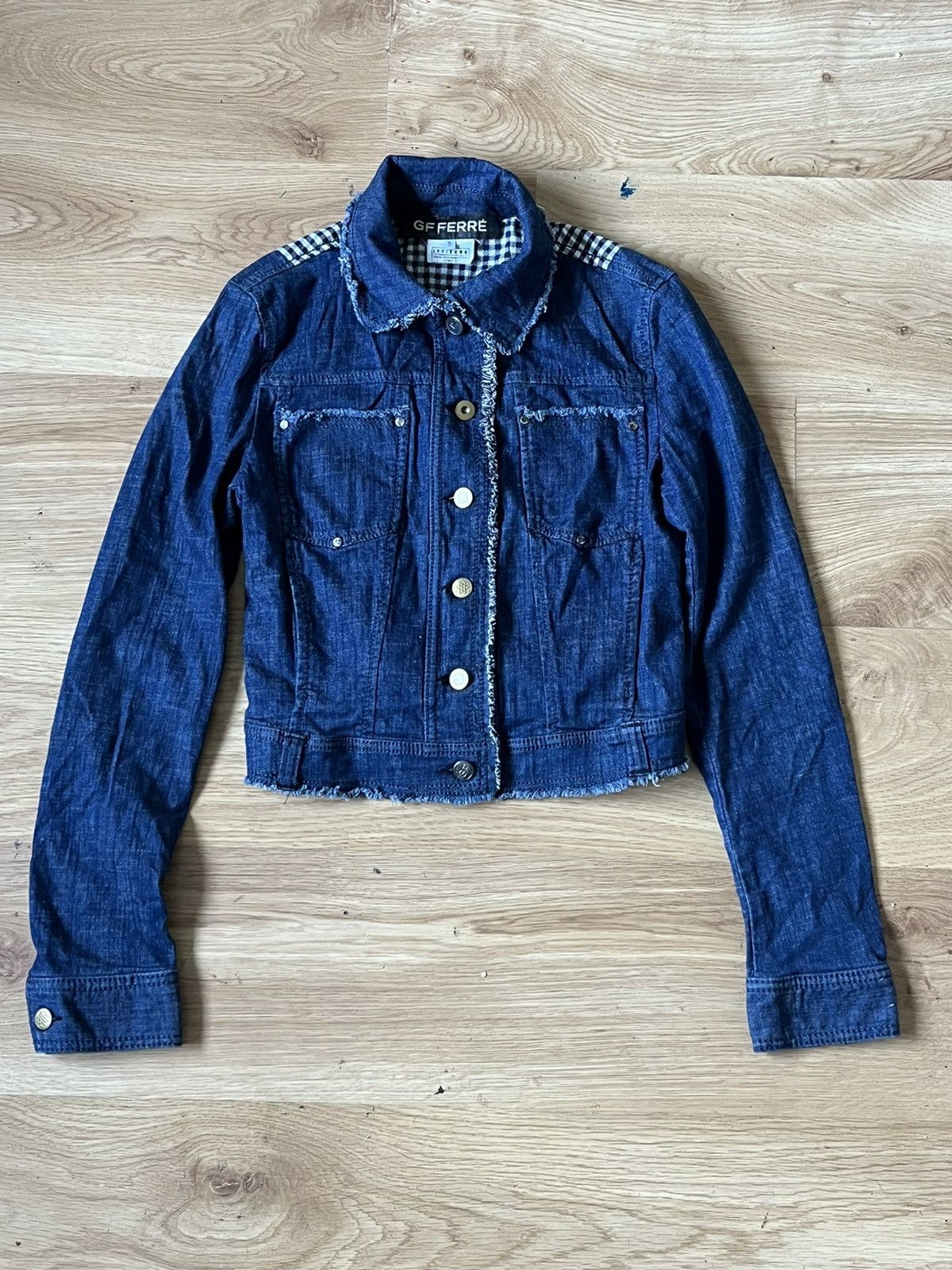 Ferre × Gianfranco Ferre Vtg FERRE JEANS Denim Jacket Western Wear Made in Italy Size US S / EU 44-46 / 1 - 2 Thumbnail