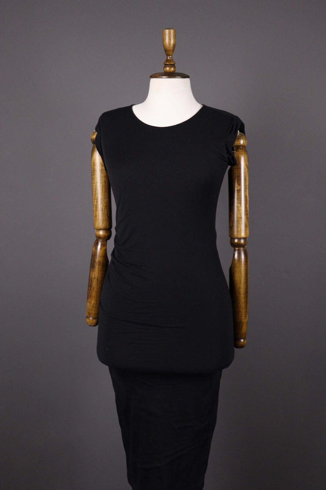 Allsaints AllSaints Gamma Rushed Black Party Tank Midi Dress Size S Size S / US 4 / IT 40 - 1 Thumbnail