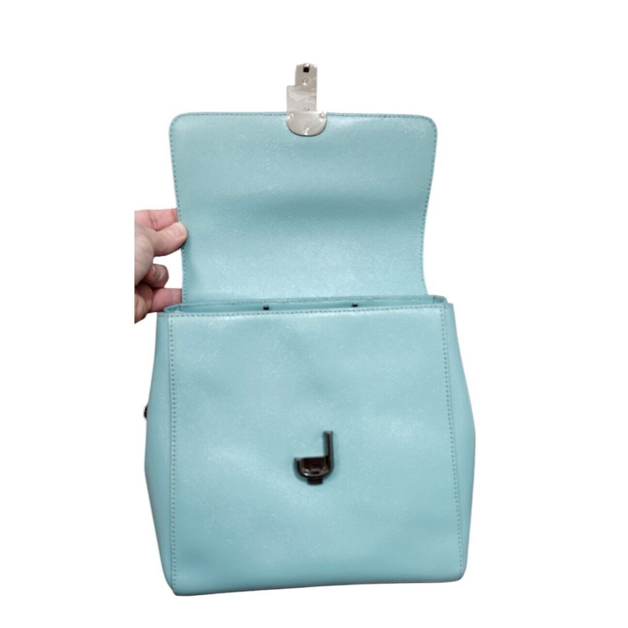 Marc Jacobs MARC JACOBS Saffiano Leather Backpack color Blue Size ONE SIZE - 4 Thumbnail