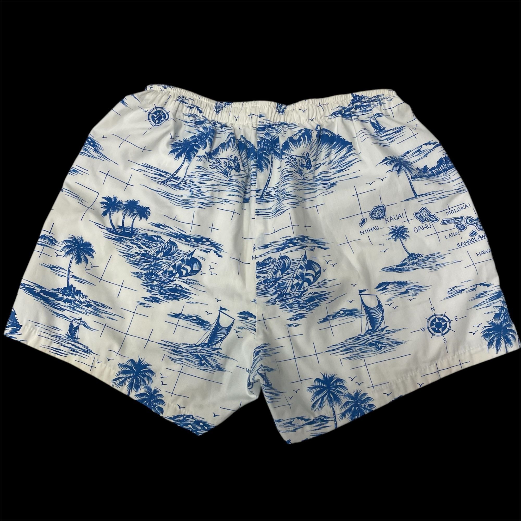 Other Vtg New Horizon HAWAIIAN TROPICAL Hawaii Islands Swim Trunks Size US 31 - 2 Thumbnail
