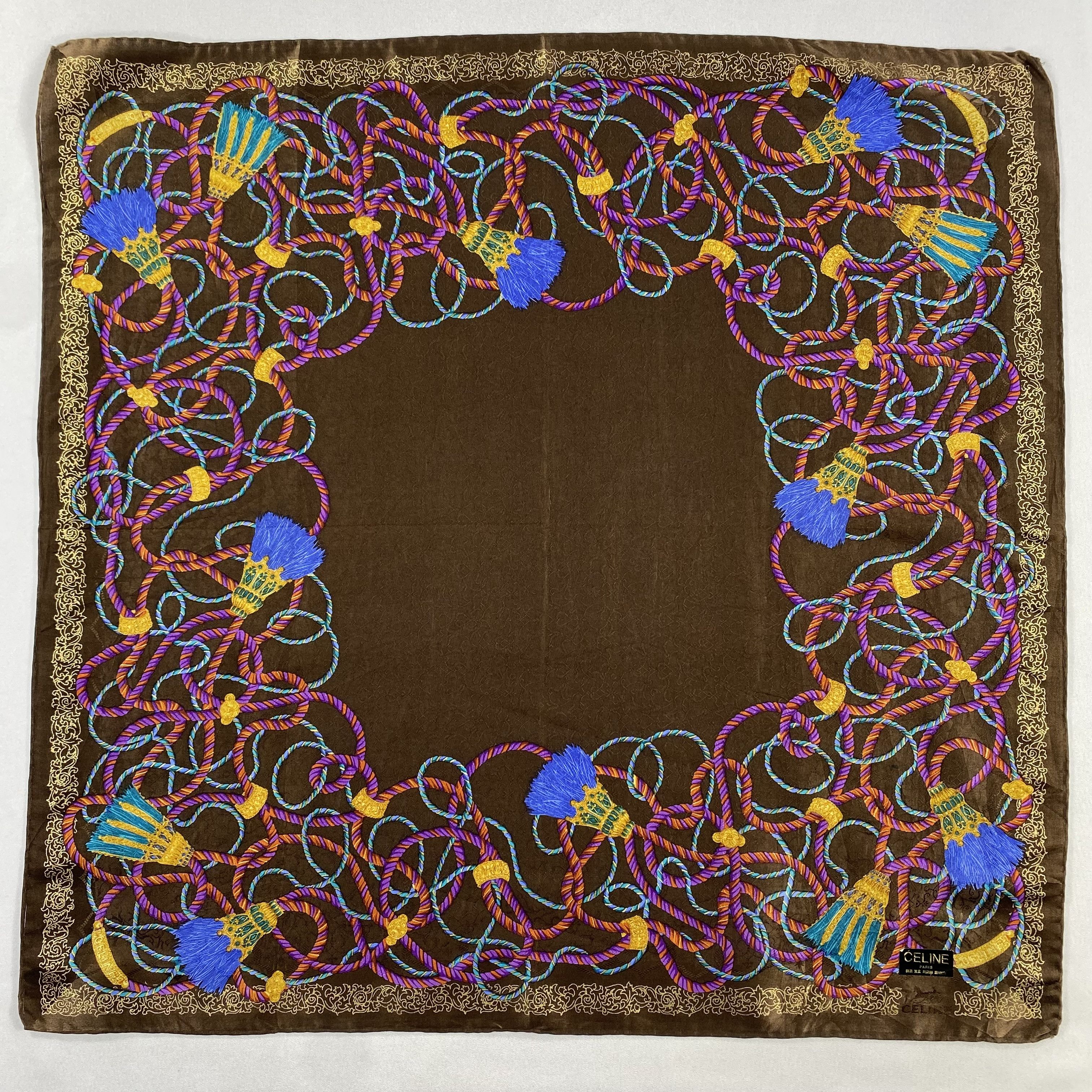 Celine × Vintage NWT Celine Neckerchief / Bandana / Handkerchief-P1839 Size ONE SIZE - 1 Thumbnail