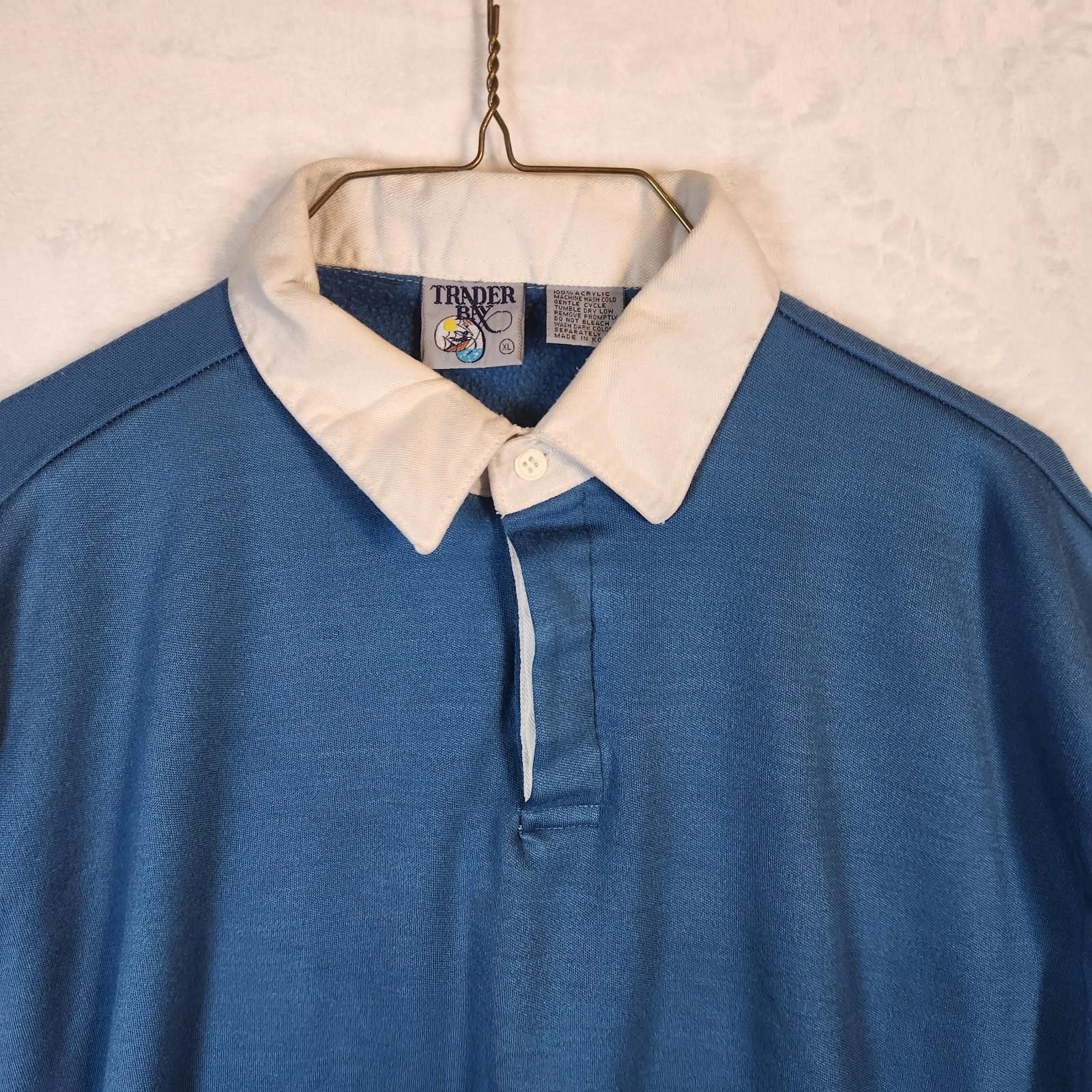 Trader Bay Vintage Trader Bay Collared Sweatshirt Blue Size XL Size US XL / EU 56 / 4 - 3 Thumbnail