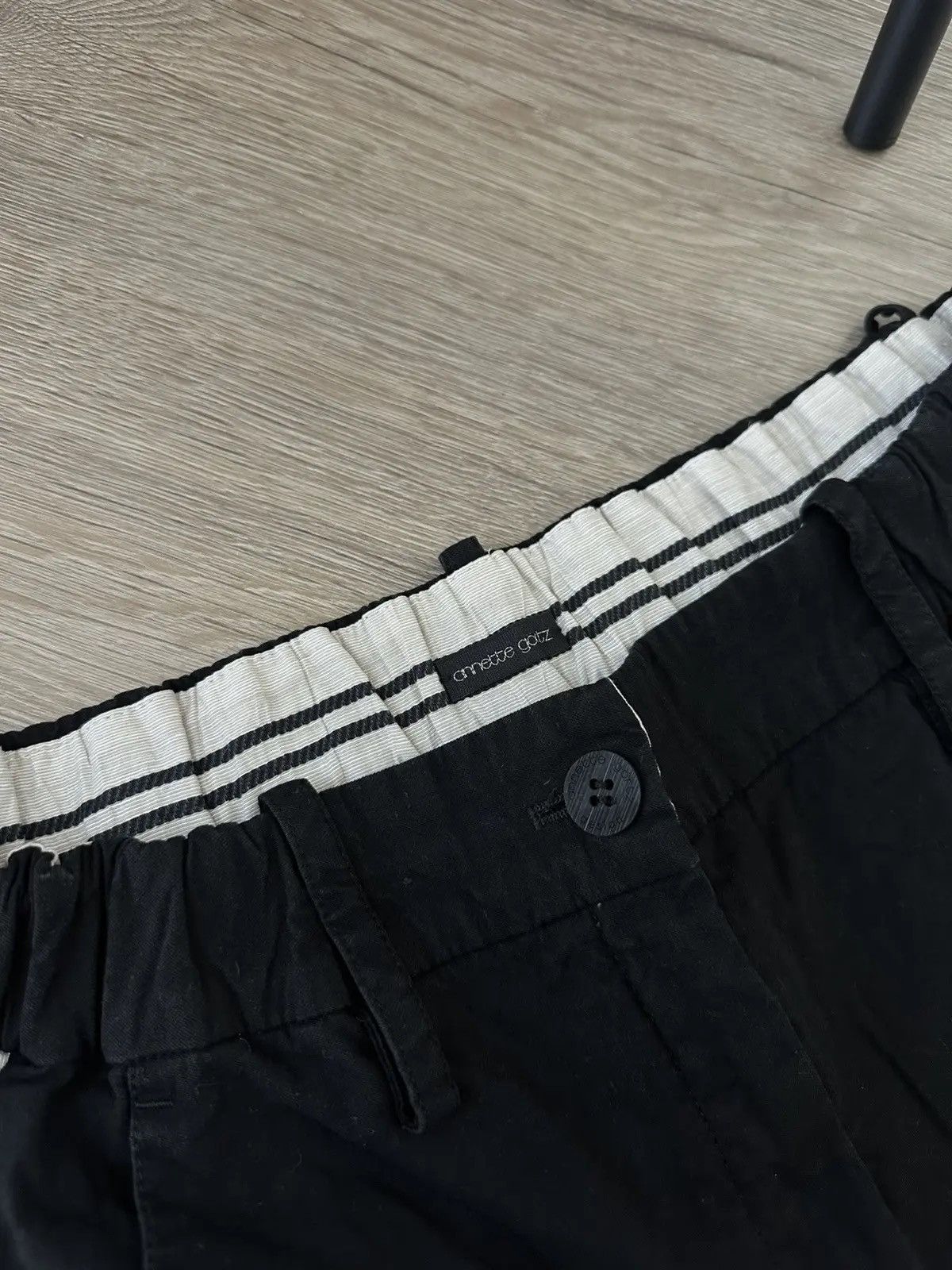 Japanese Brand Vintage Annette Gotz Black Women Distressed Pants Size US 30 / EU 46 - 7 Thumbnail