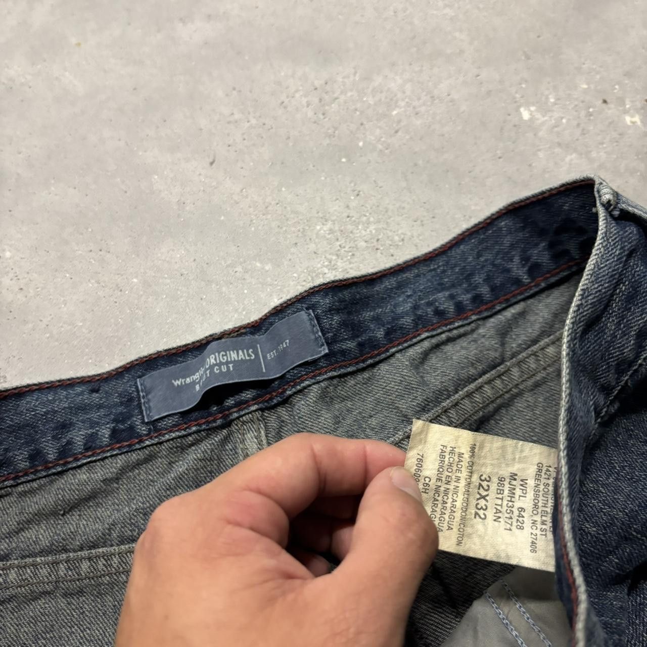 Japanese Brand × Vintage Crazy Vintage Y2K/2000s Grunge Dark Wash Bootcut Denim Jeans! Size US 32 / EU 48 - 8 Thumbnail