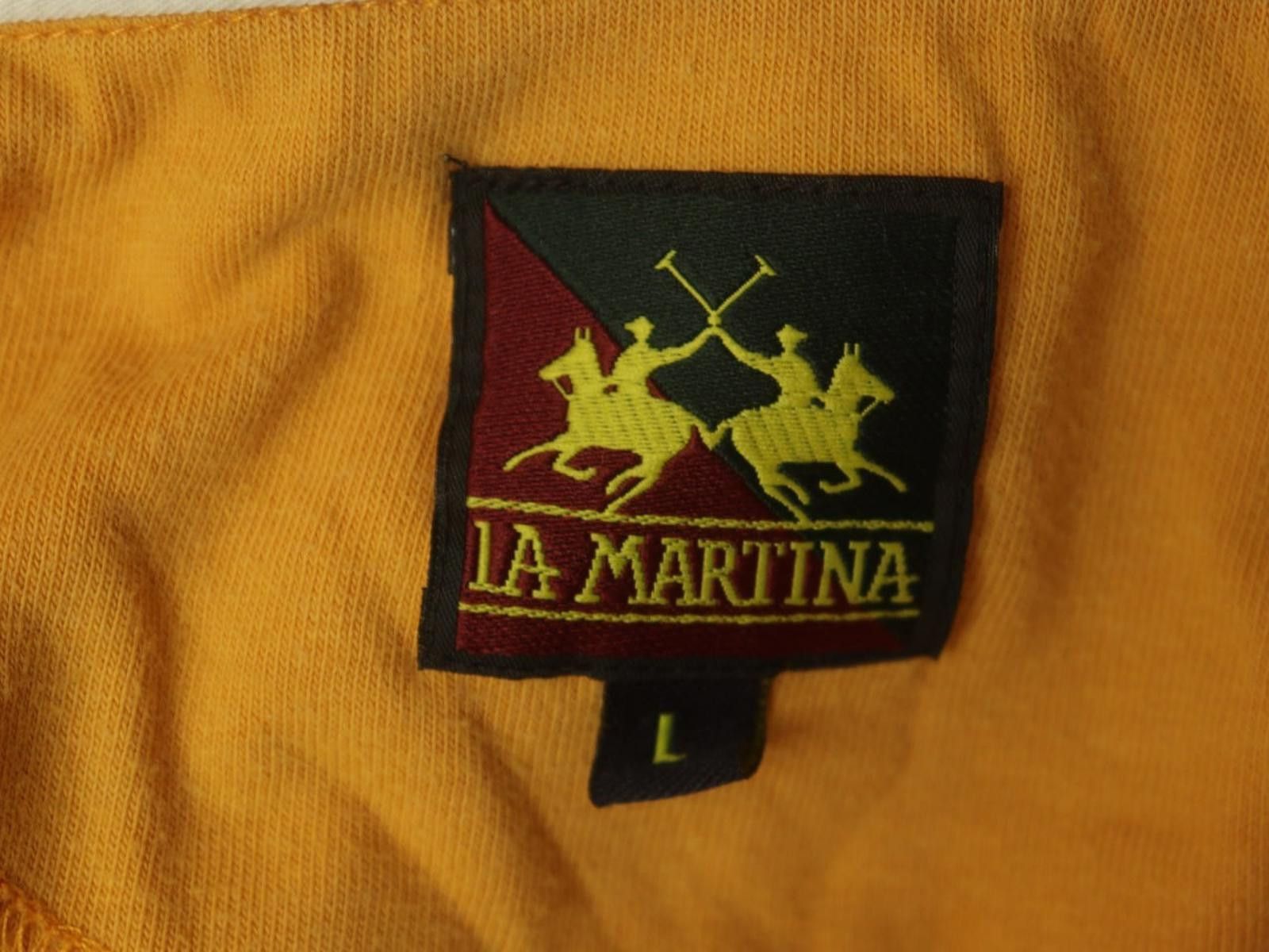 La Martina LA MARTINA Yellow Cotton Collared Popover Polo Shirt Size L Size US L / EU 52-54 / 3 - 9 Thumbnail