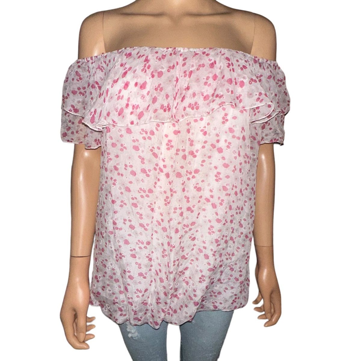 Other Elena Baldi splatter print ruffled collar silk top Size M / US 6-8 / IT 42-44 - 3 Thumbnail