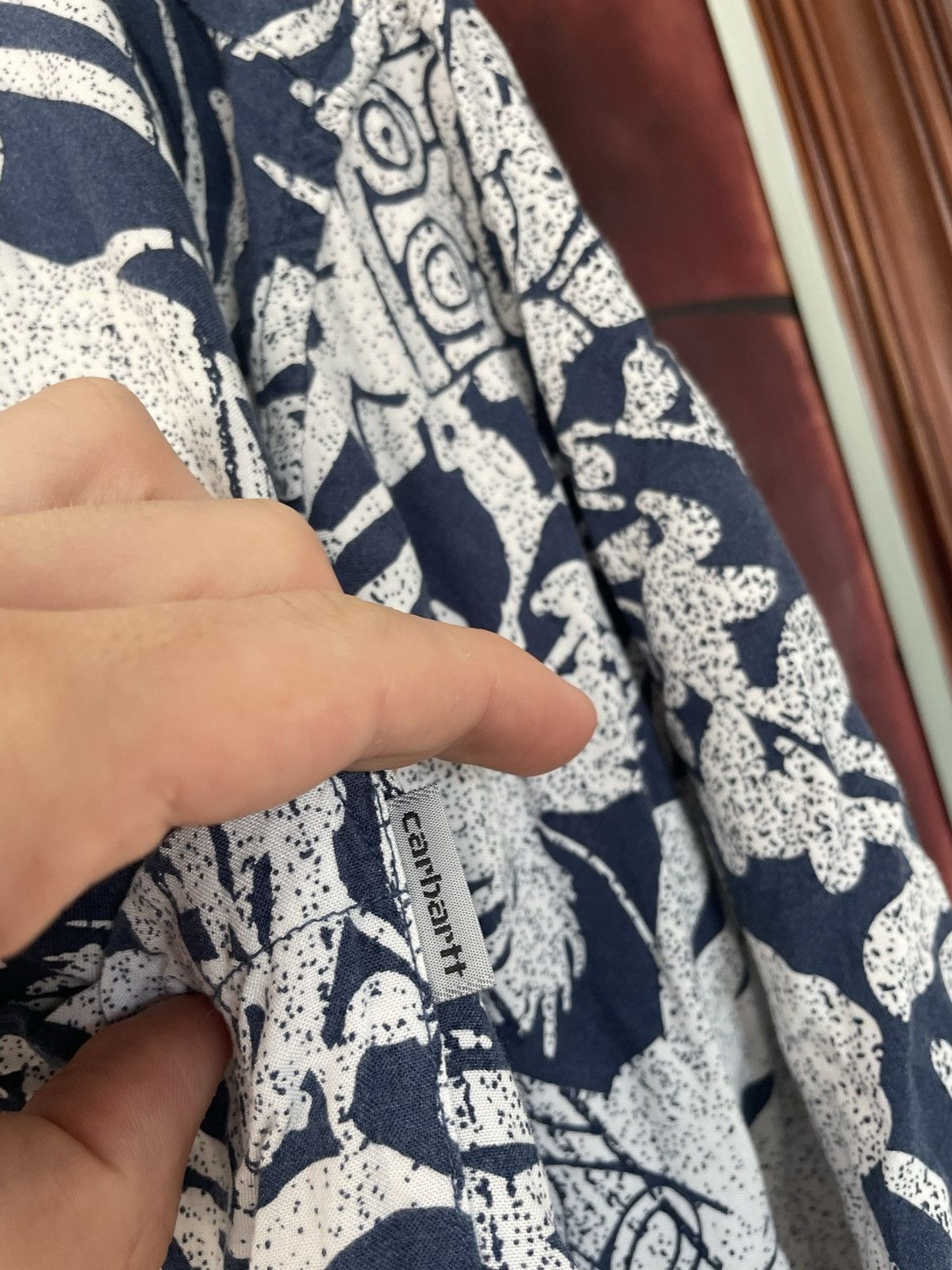 Carhartt Carhartt Viscose Summer Button Up Shirt Tiki Mono Fullprint Size US XXL / EU 58 / 5 - 6 Thumbnail
