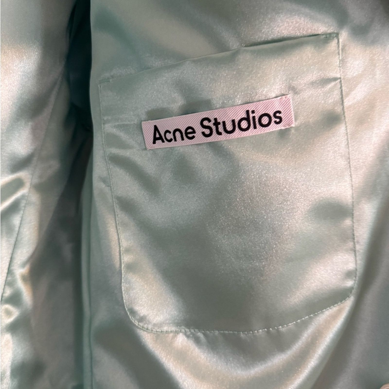 Acne Studios Acne Studios Satin Suit in Azure Blue NWT Size 38R - 4 Thumbnail