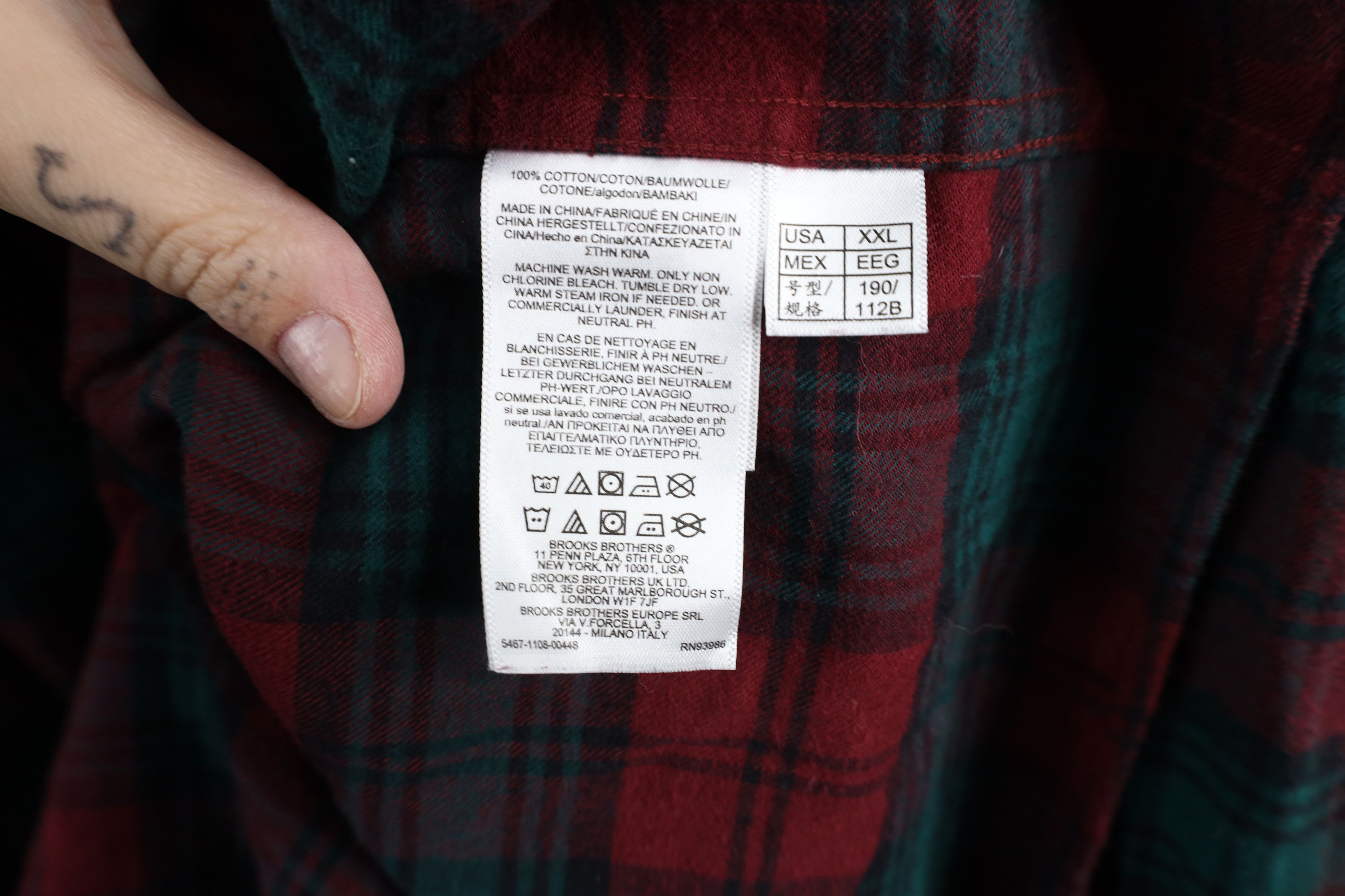 Brooks Brothers × Vintage Vintage 90s Brooks Brothers Fit Flannel Button Down Shirt Size US XXL / EU 58 / 5 - 8 Thumbnail