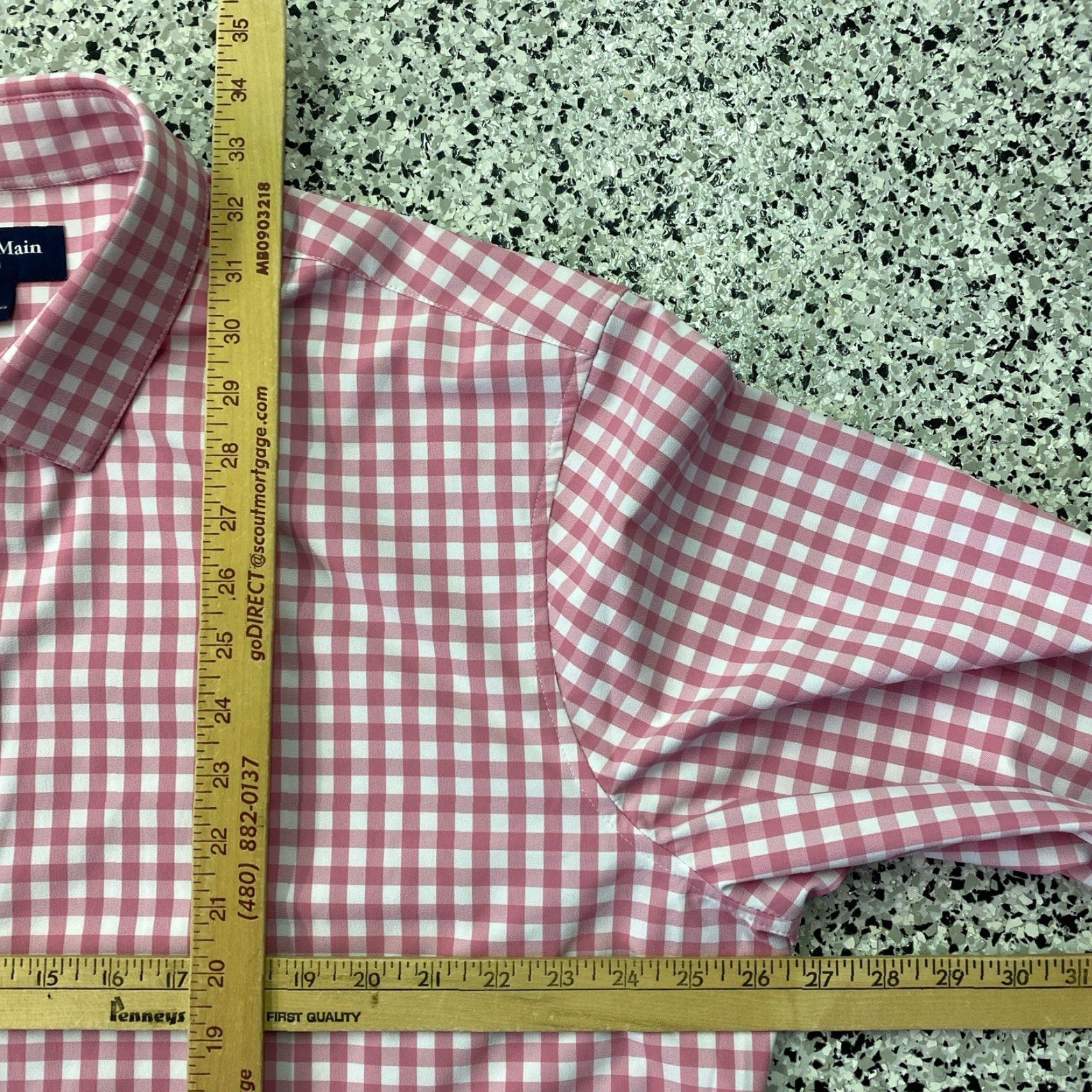 Mizzen+Main Mizzen+Main Button-Up Shirt Men 2XL Pink Check Leeward Trim Fit Stretch Shirt Size US XXL / EU 58 / 5 - 3 Thumbnail