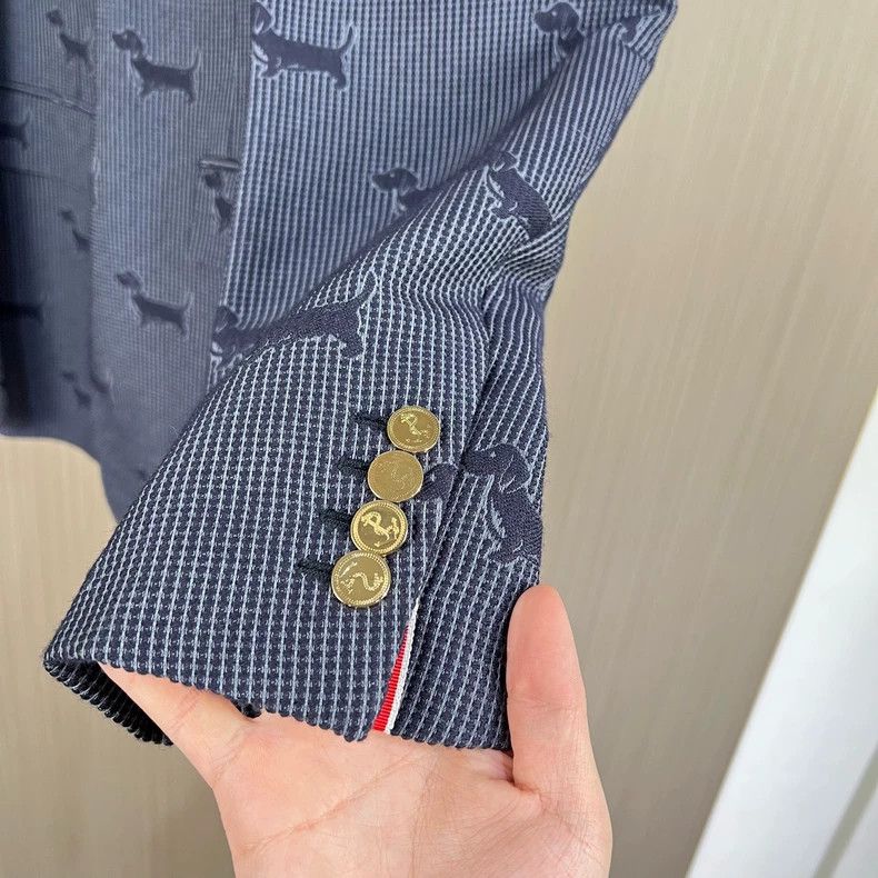 Thom Browne Thom Browne size4 Dogs Gold Foil Suit Size 36S - 4 Thumbnail