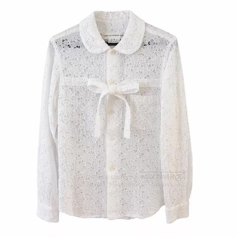 Comme des Garcons CDG Tricot 2019 Boxy Gathered Blouse Shirt - S-L