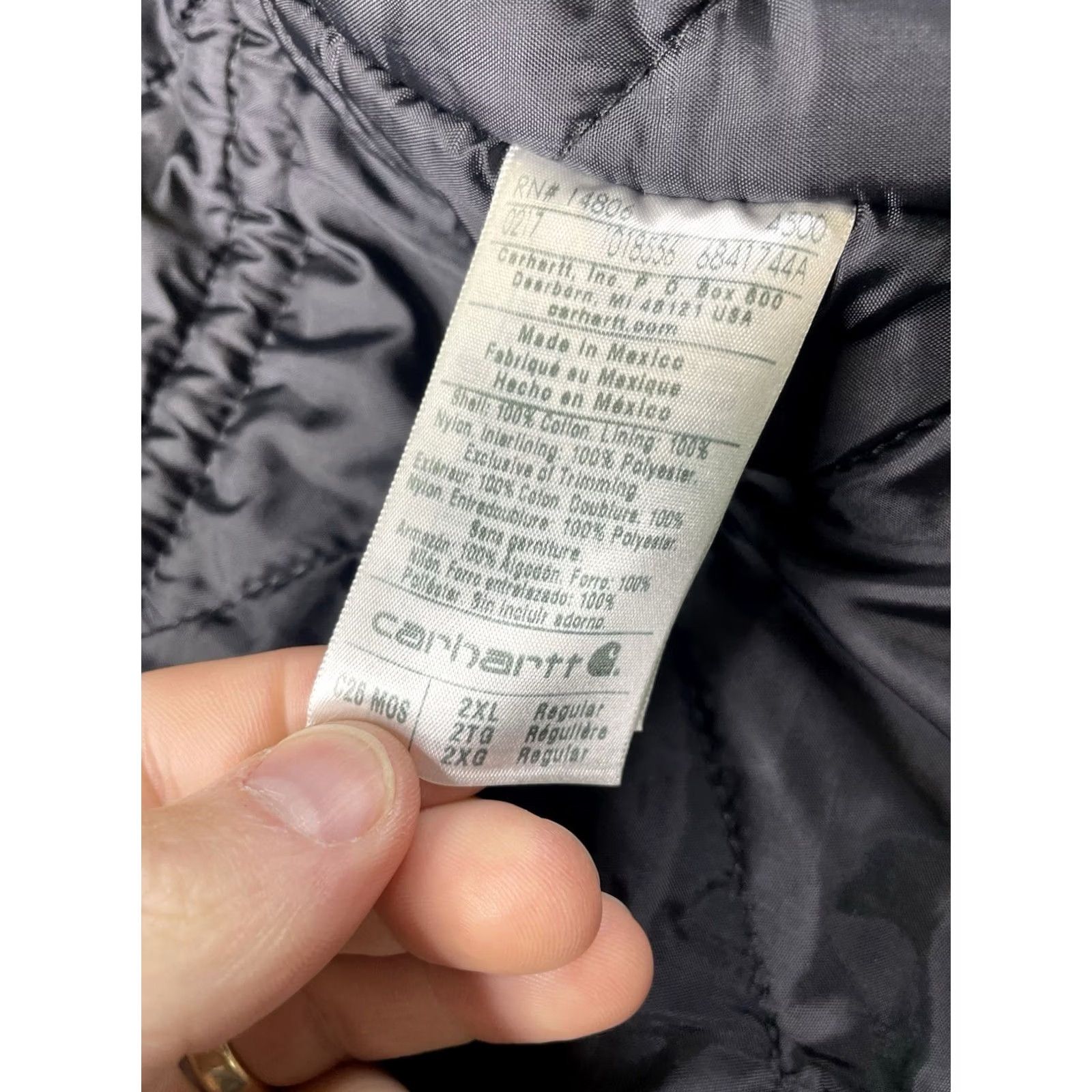 Carhartt VINTAGE Carhartt Jacket Green Canvas Arctic C26 Quilt Mens 2XL Y2K Work Size US XXL / EU 58 / 5 - 4 Thumbnail