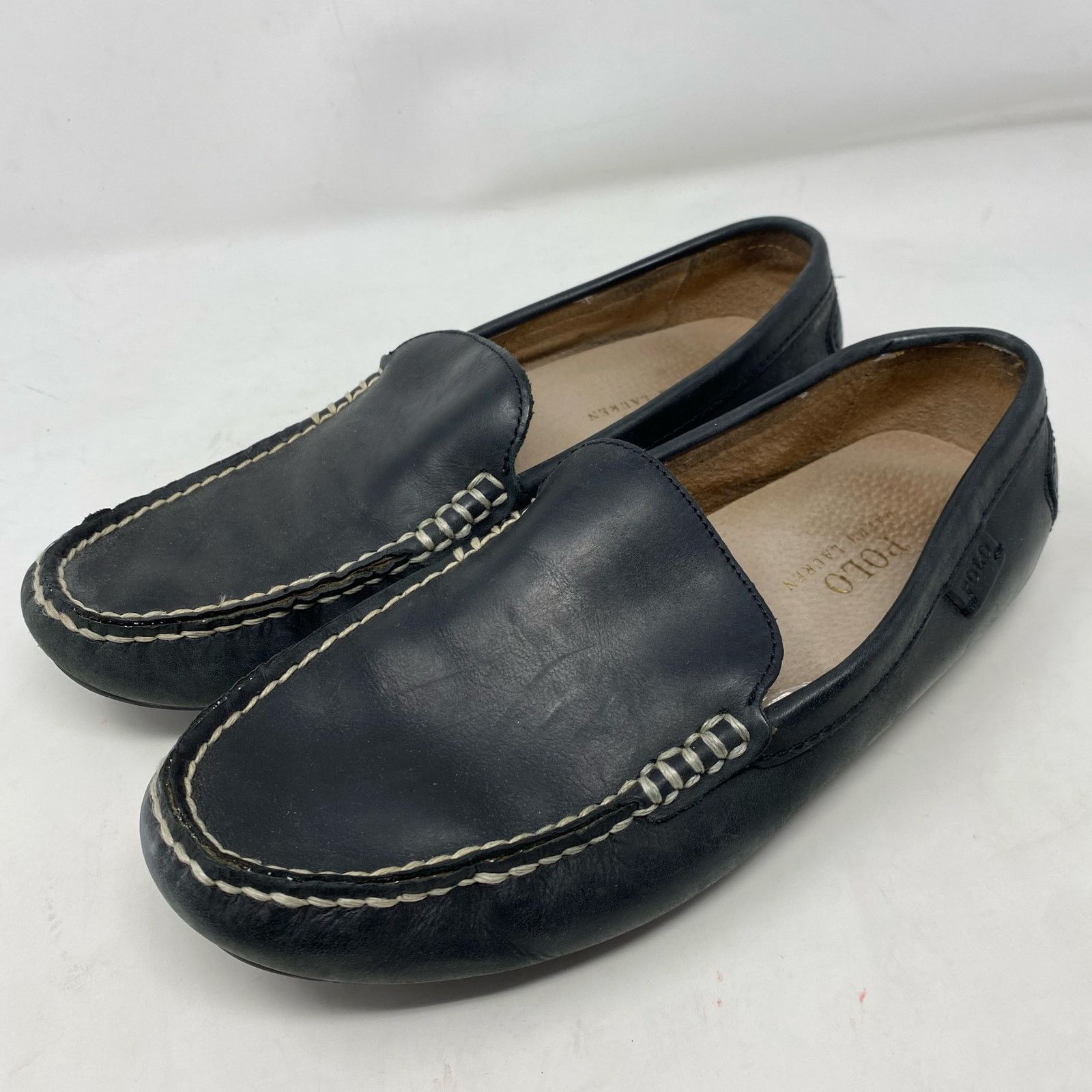 Polo by Ralph Lauren Black Leather Tassel Loafers Size 8 Vintage Polo Ralph Lauren Black Leather Kiltie Tassel  main image 3