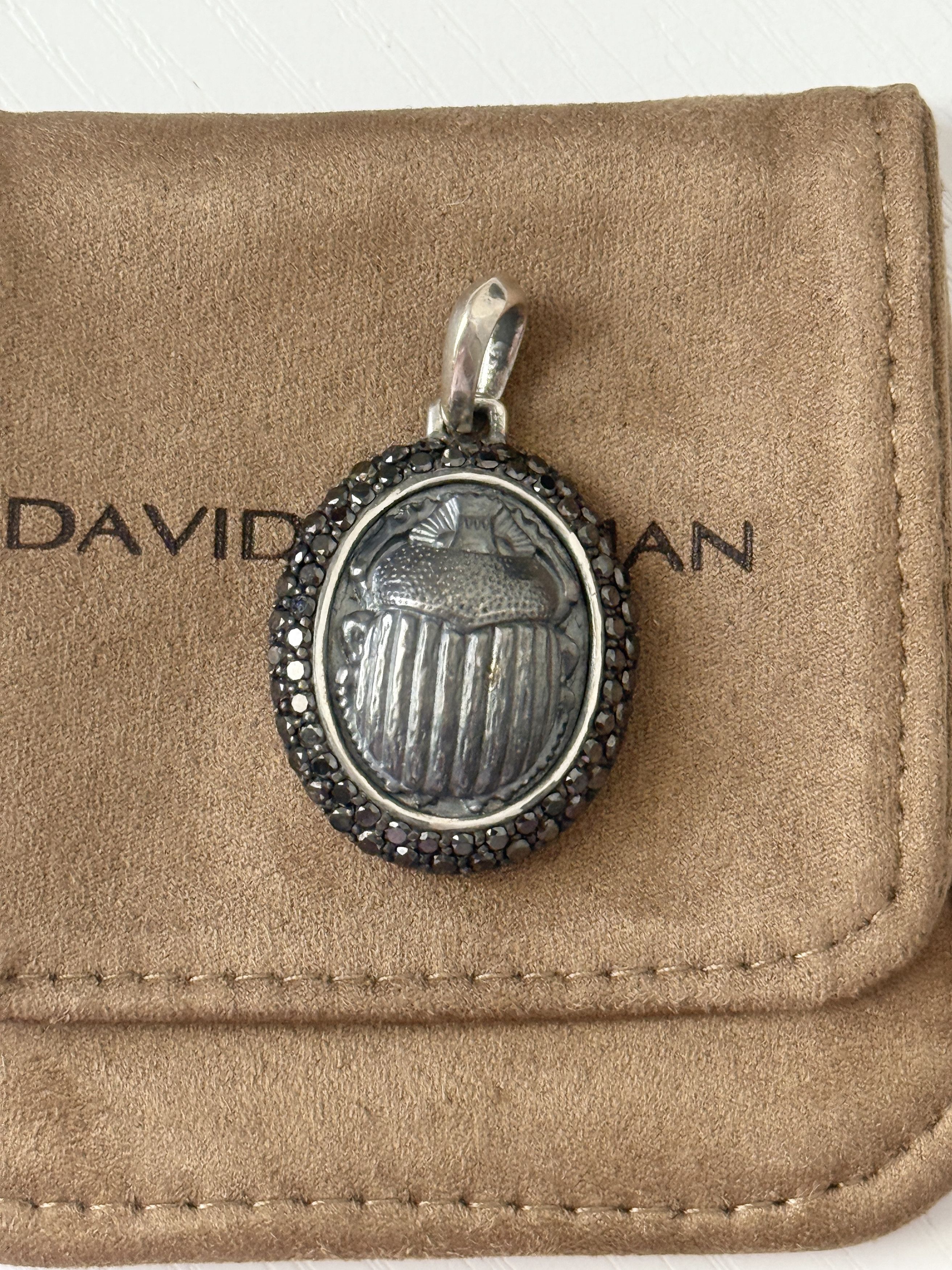David Yurman david yurman silver black diamond beetle scarab pendant Size ONE SIZE - 3 Thumbnail