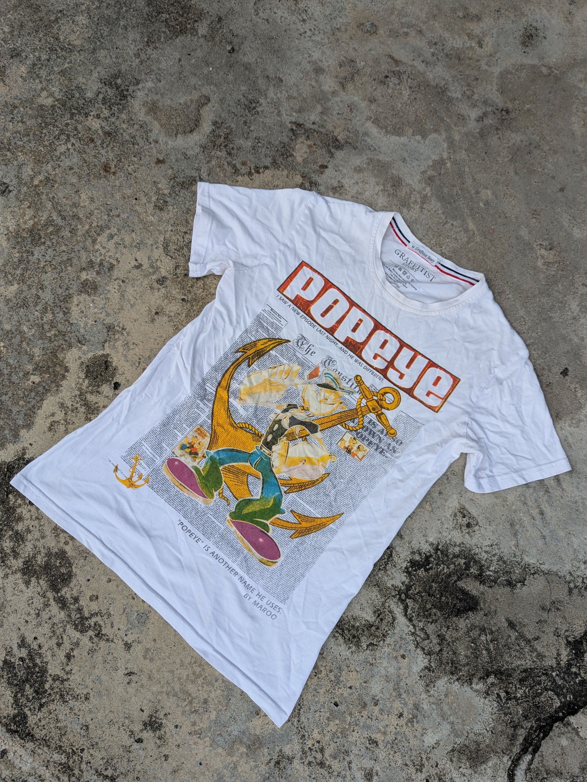 Cartoon Network × Japanese Brand Popeye Graphic Tee By Graffitis Story Size US S / EU 44-46 / 1 - 2 Thumbnail