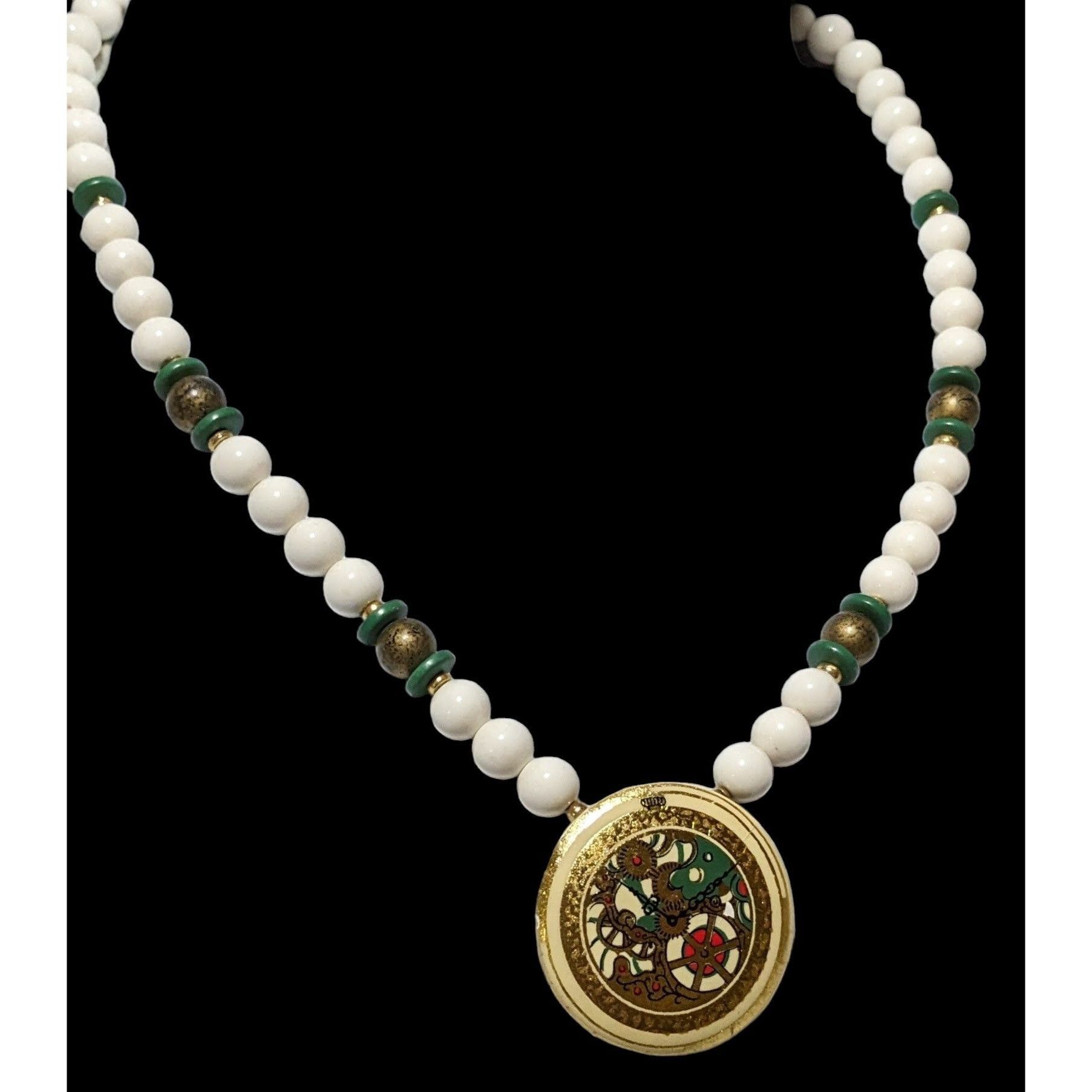 Other Retro Steampunk Beaded Pendant Necklace Size ONE SIZE - 3 Thumbnail